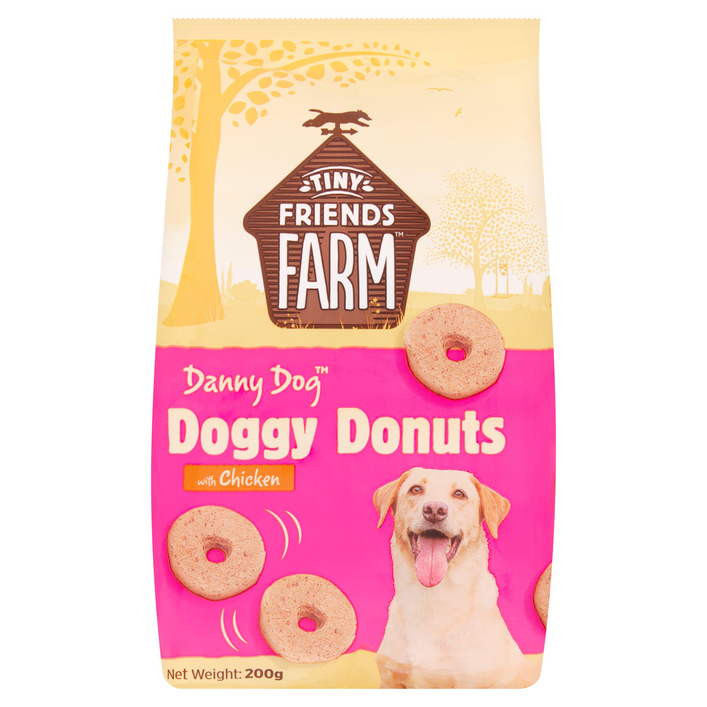 Tiny Friends Farm Danny Dog Treats Doggy Donuts with Chicken 200g