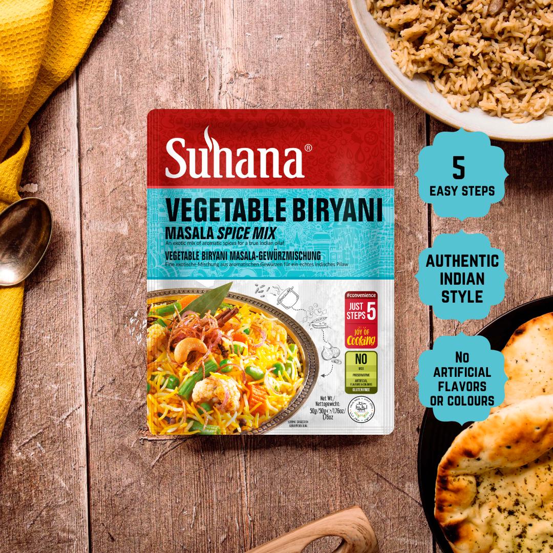 Suhana Vegetable Biryani Masala Spice Mix 50g thumbnail 2