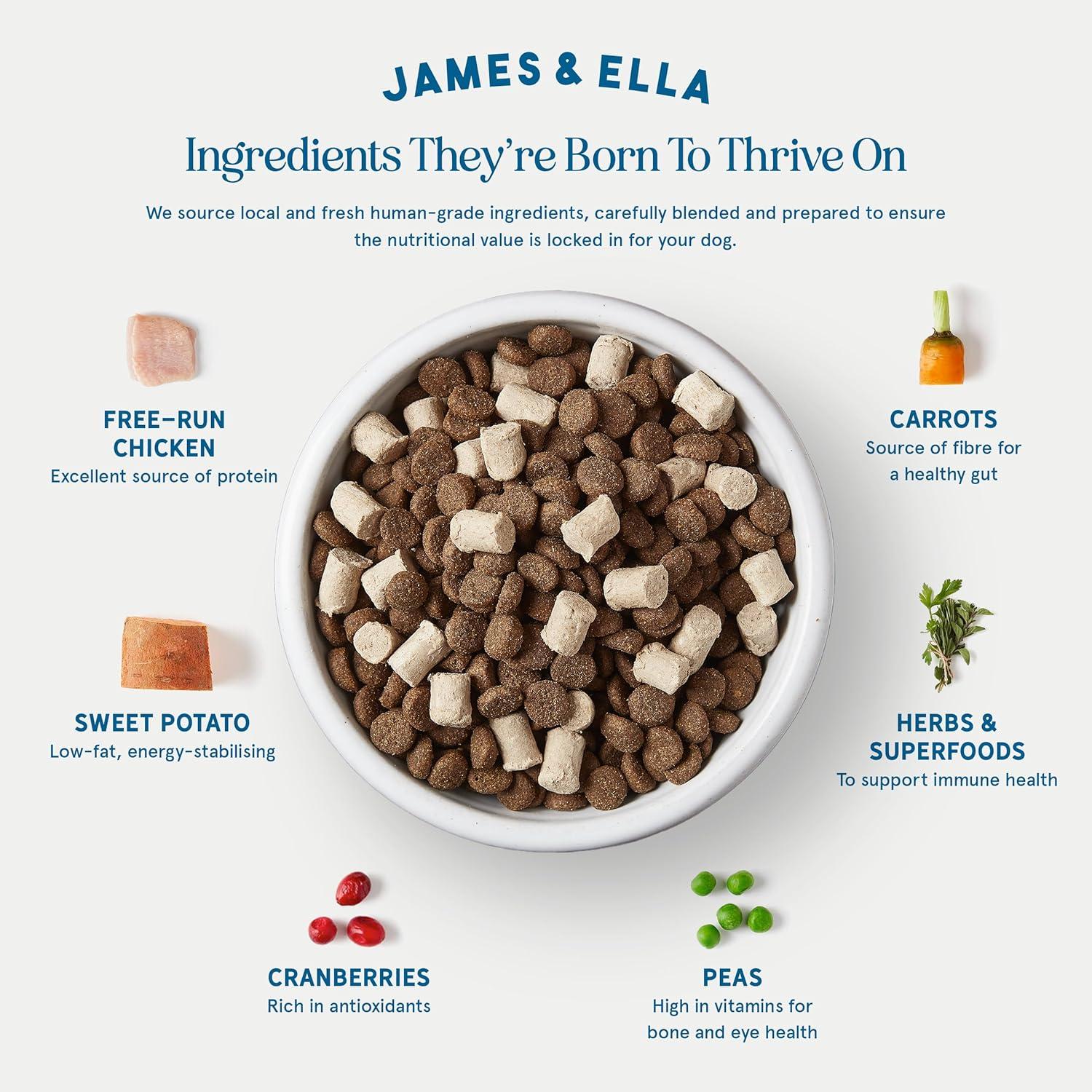 James & Ella Kibble + Raw Free Run Chicken Dog Food 1.5kg thumbnail 3
