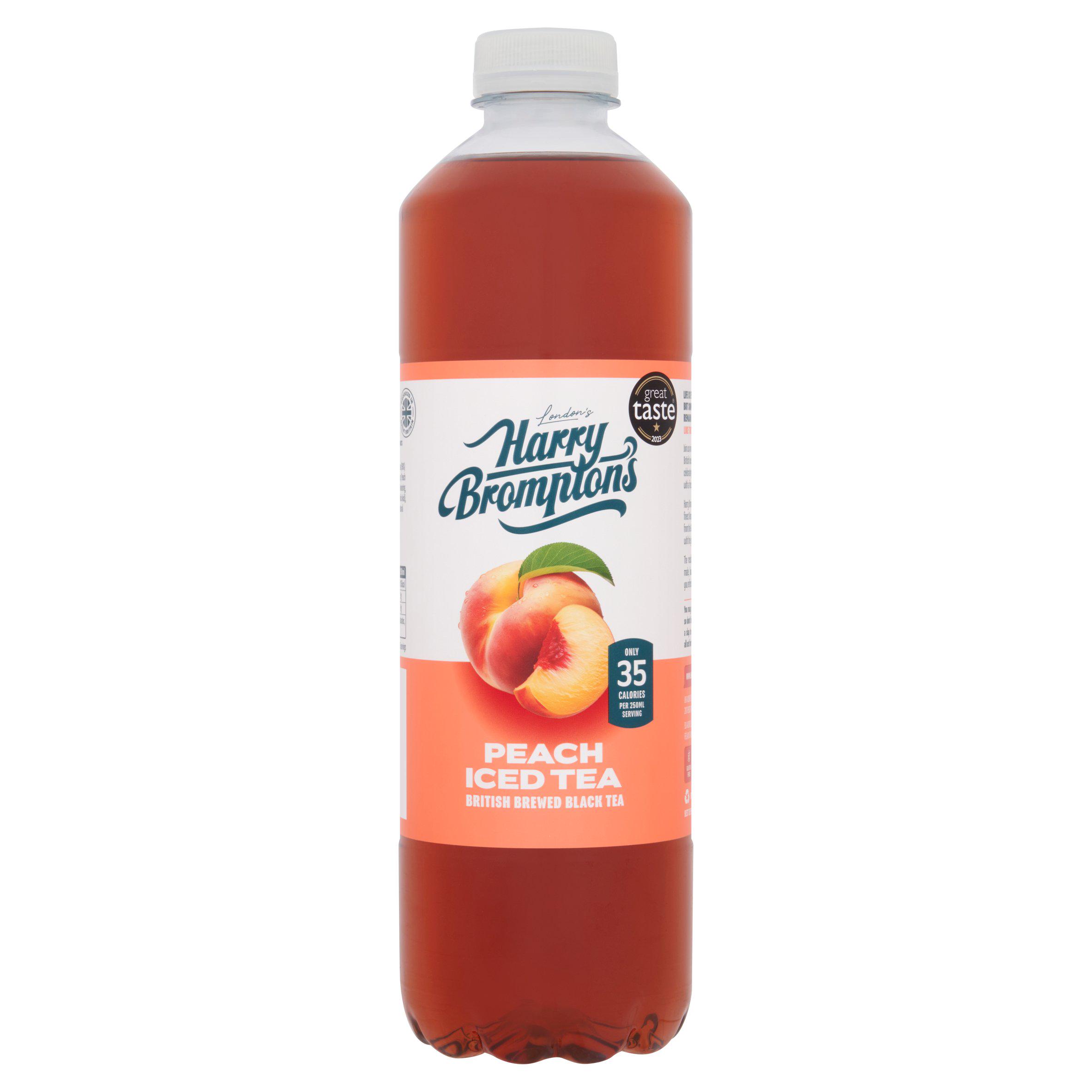 Harry Brompton's Peach Iced Tea British Brewed Black Tea 1.25L