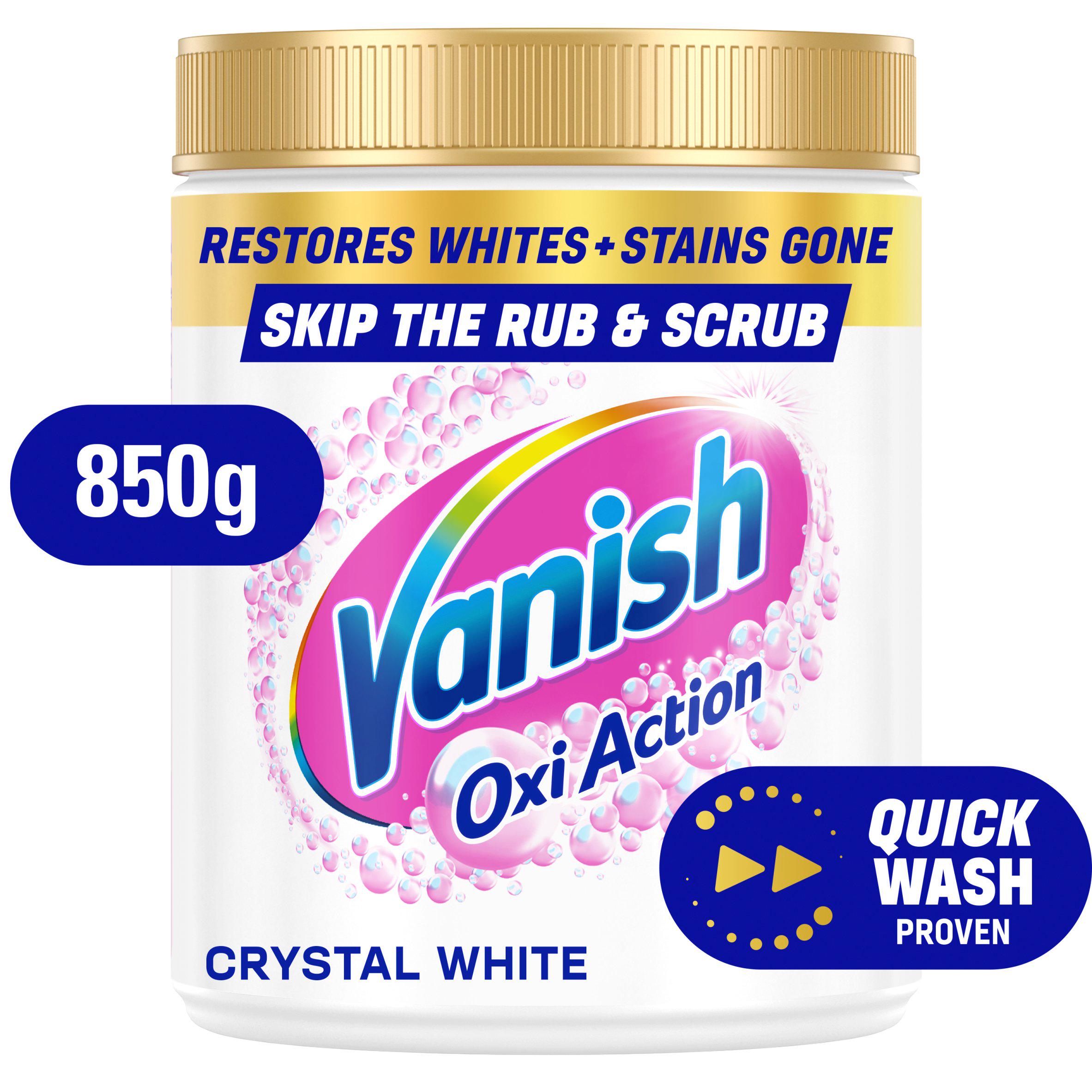 Vanish Gold Oxi Action Laundry Stain Remover Powder For Whites 850g