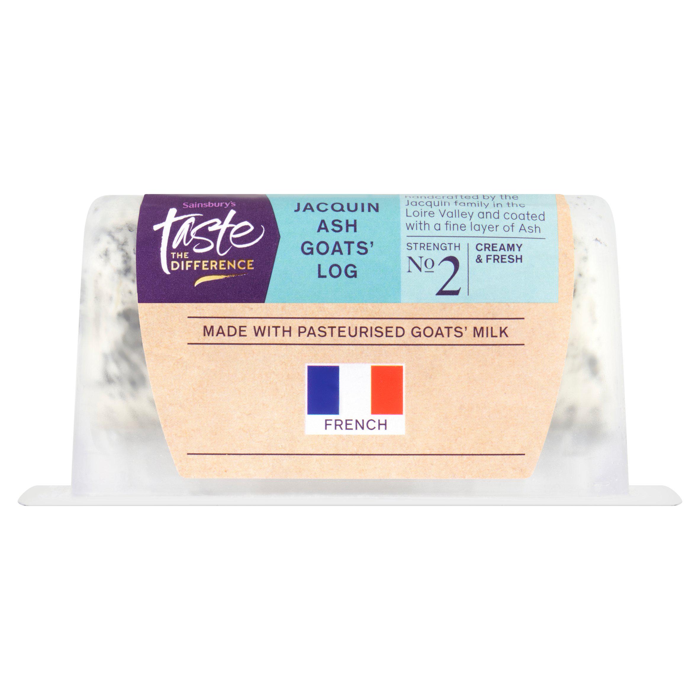 Sainsbury's Ash Goats Cheese Log, Taste the Difference 100g