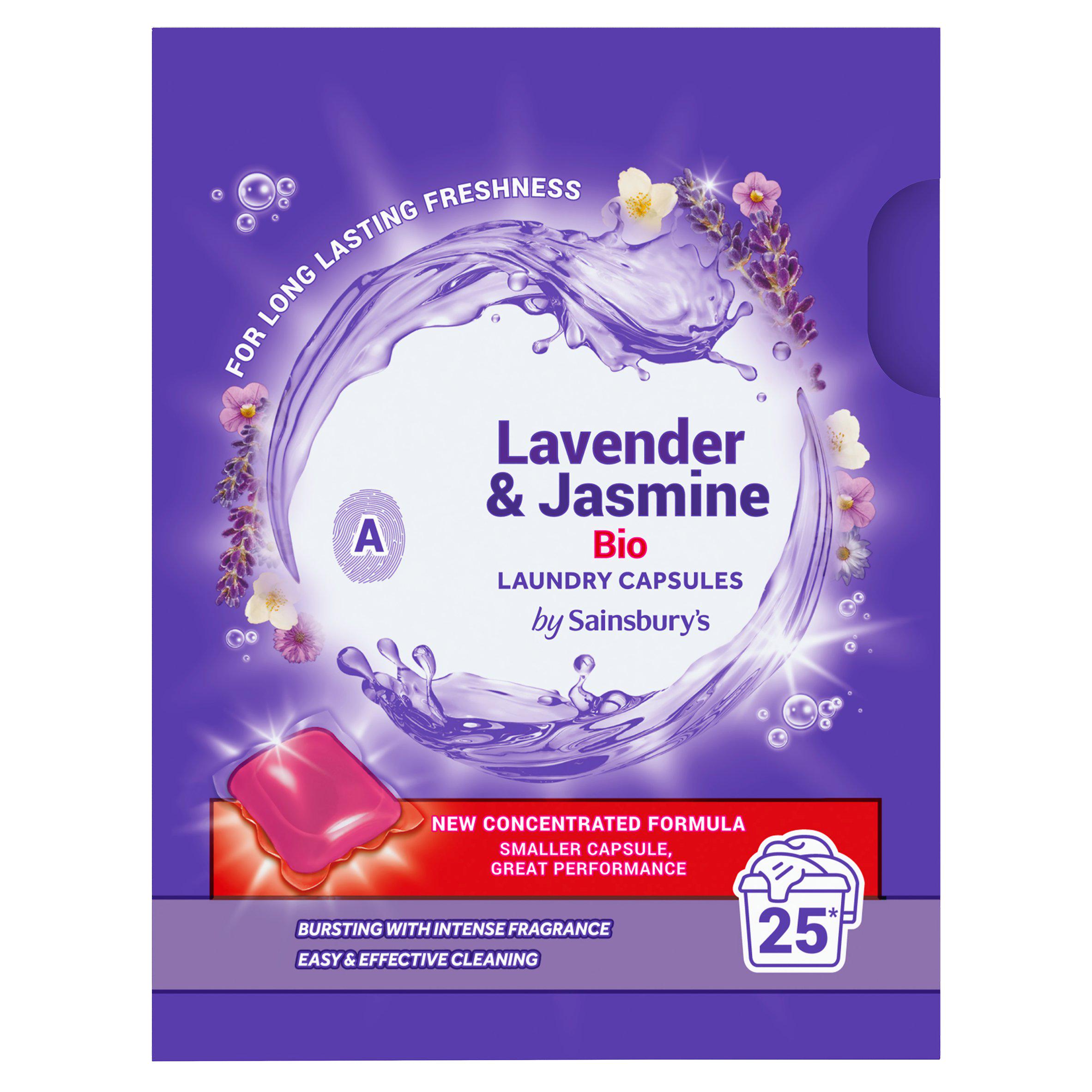 Sainsbury's Lavender & Jasmine Bio Laundry Capsules 25 Washes