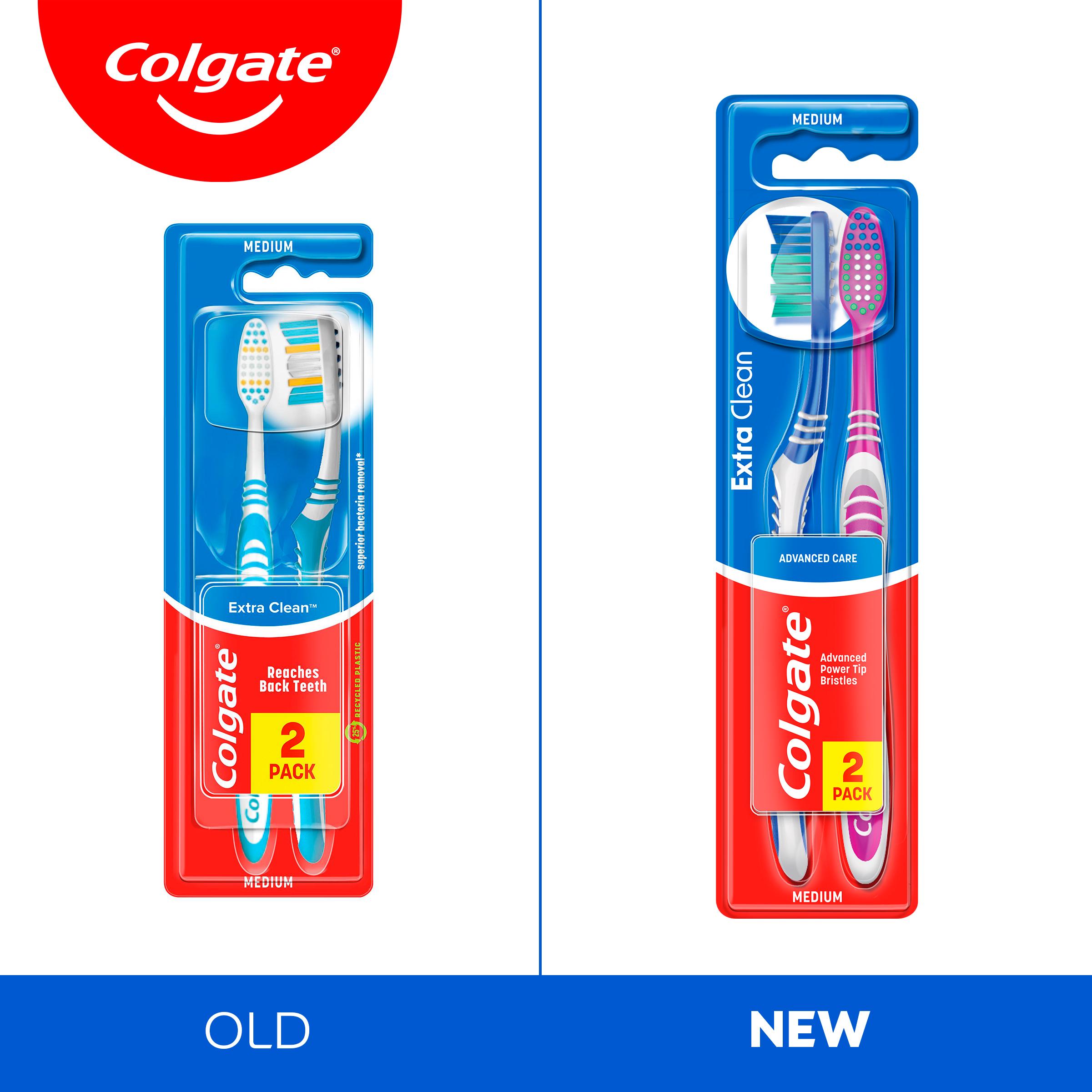 Colgate Extra Clean Medium Toothbrush x3 thumbnail 4