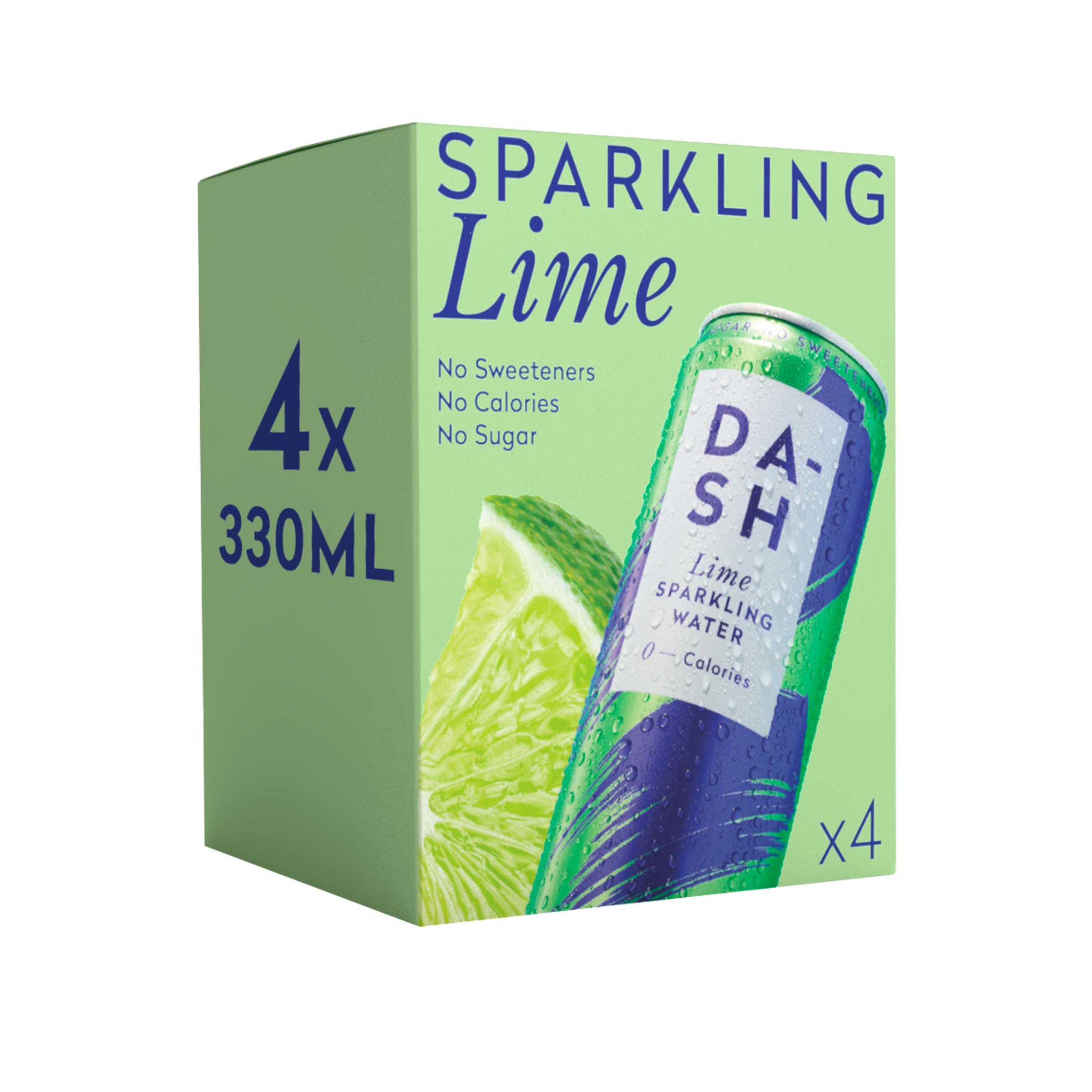 Dash Lime Sparkling Water 4 x 330ml thumbnail 2