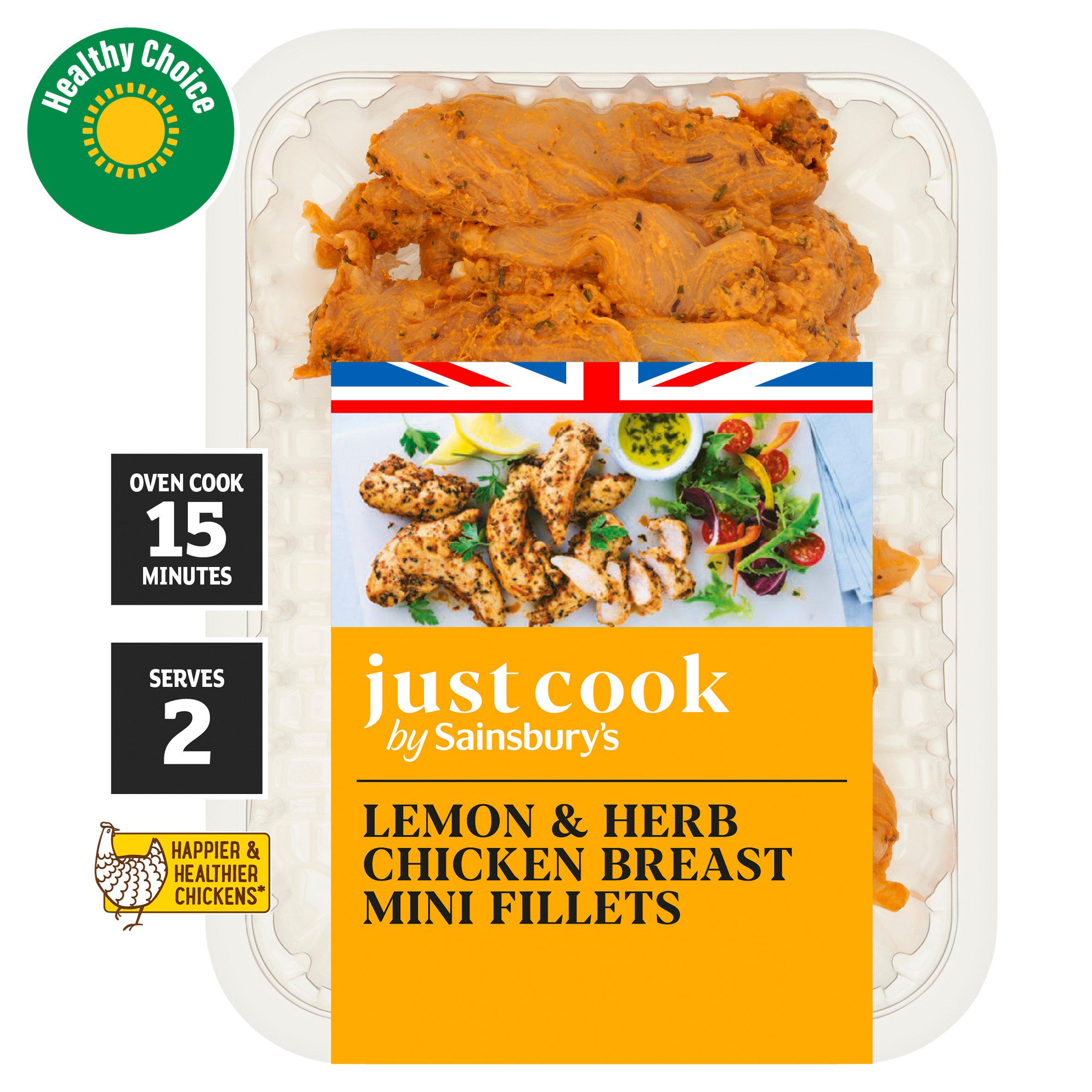 Sainsbury's Lemon & Herb British Chicken Breast Mini Fillets 320g