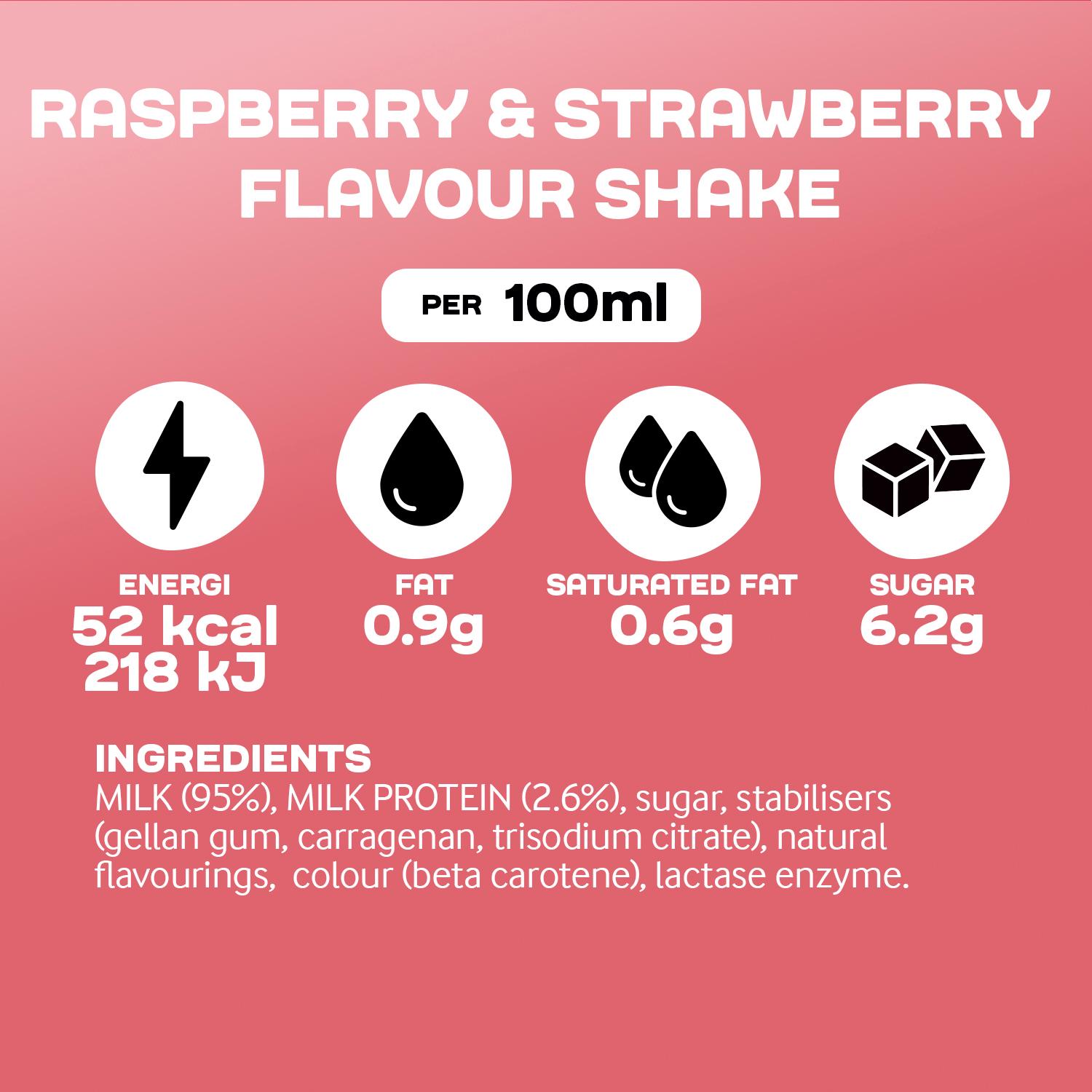 Arla Protein 482ml Strawberry & Raspberry Flavoured Milk thumbnail 4