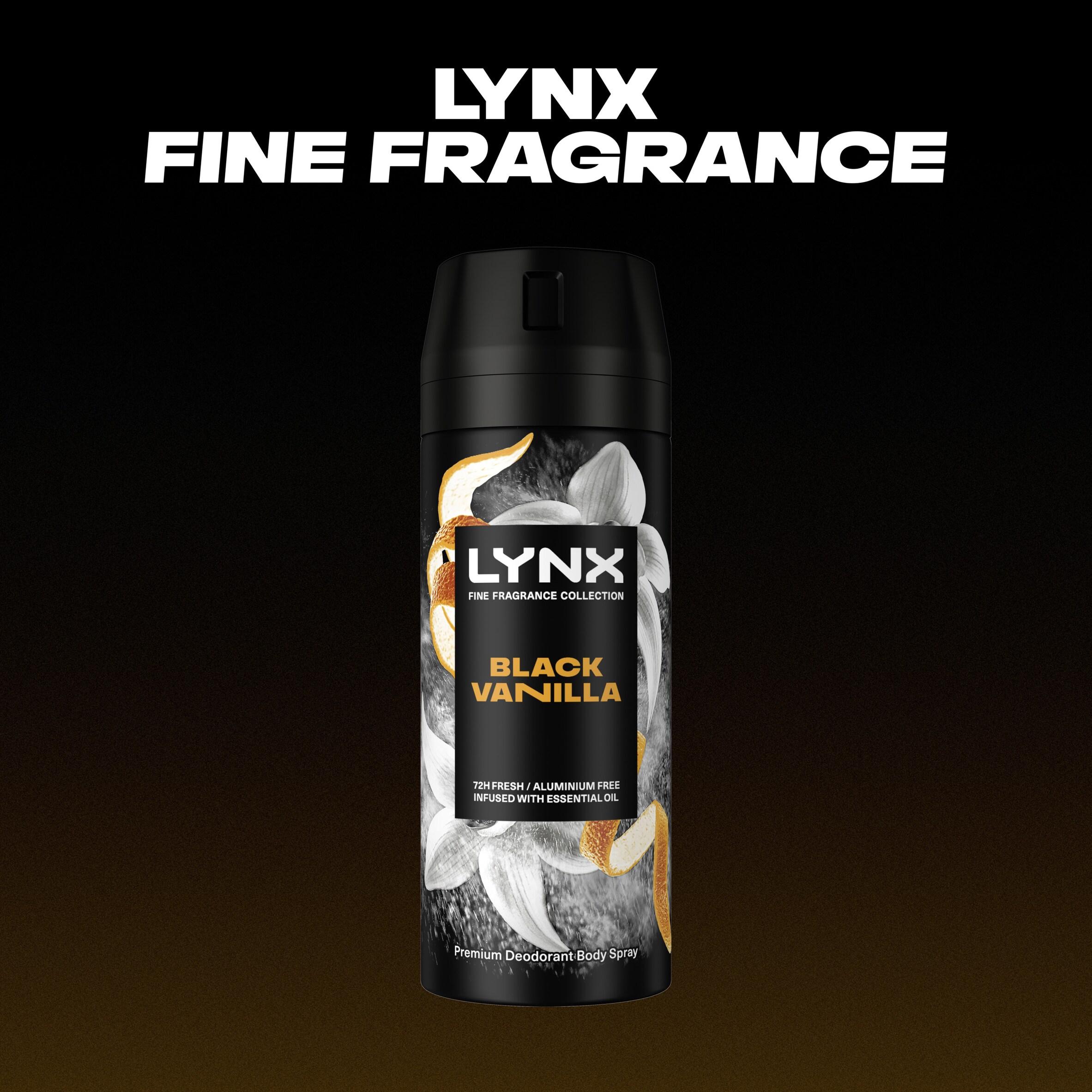 Lynx Black Vanilla 72h Fine Fragrance Deodorant Body Spray for Men 150ml thumbnail 5