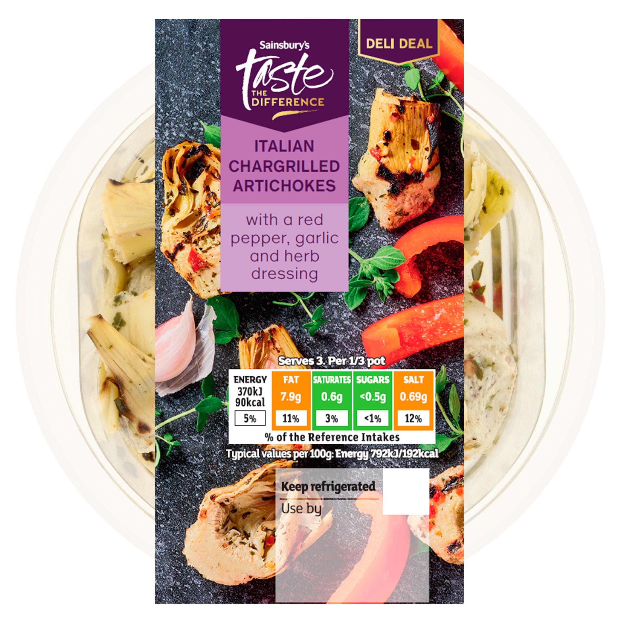 Sainsbury's Chargrilled Italian Artichokes, Taste the Difference 140g