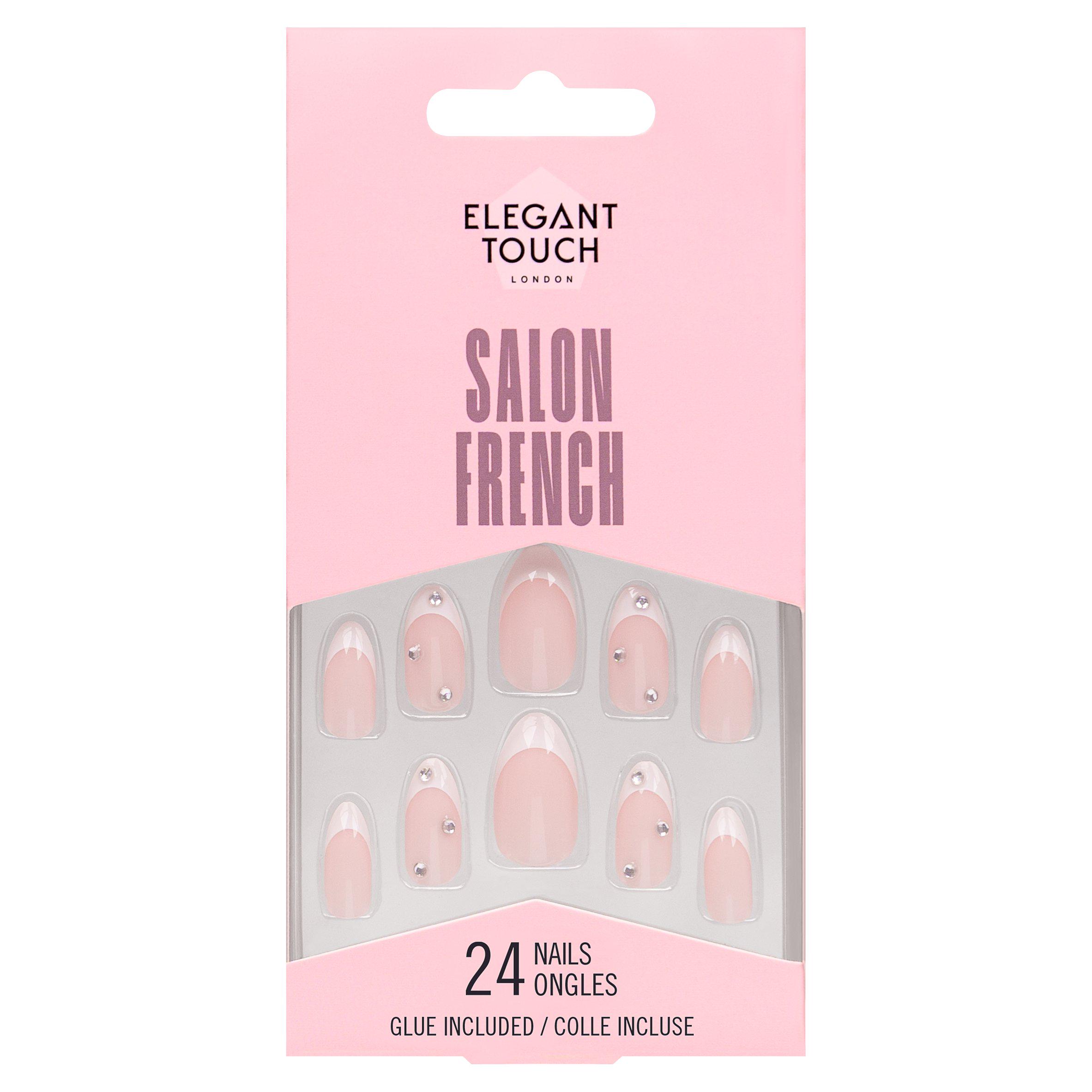 Elegant Touch Salon French Nails Ongles x24