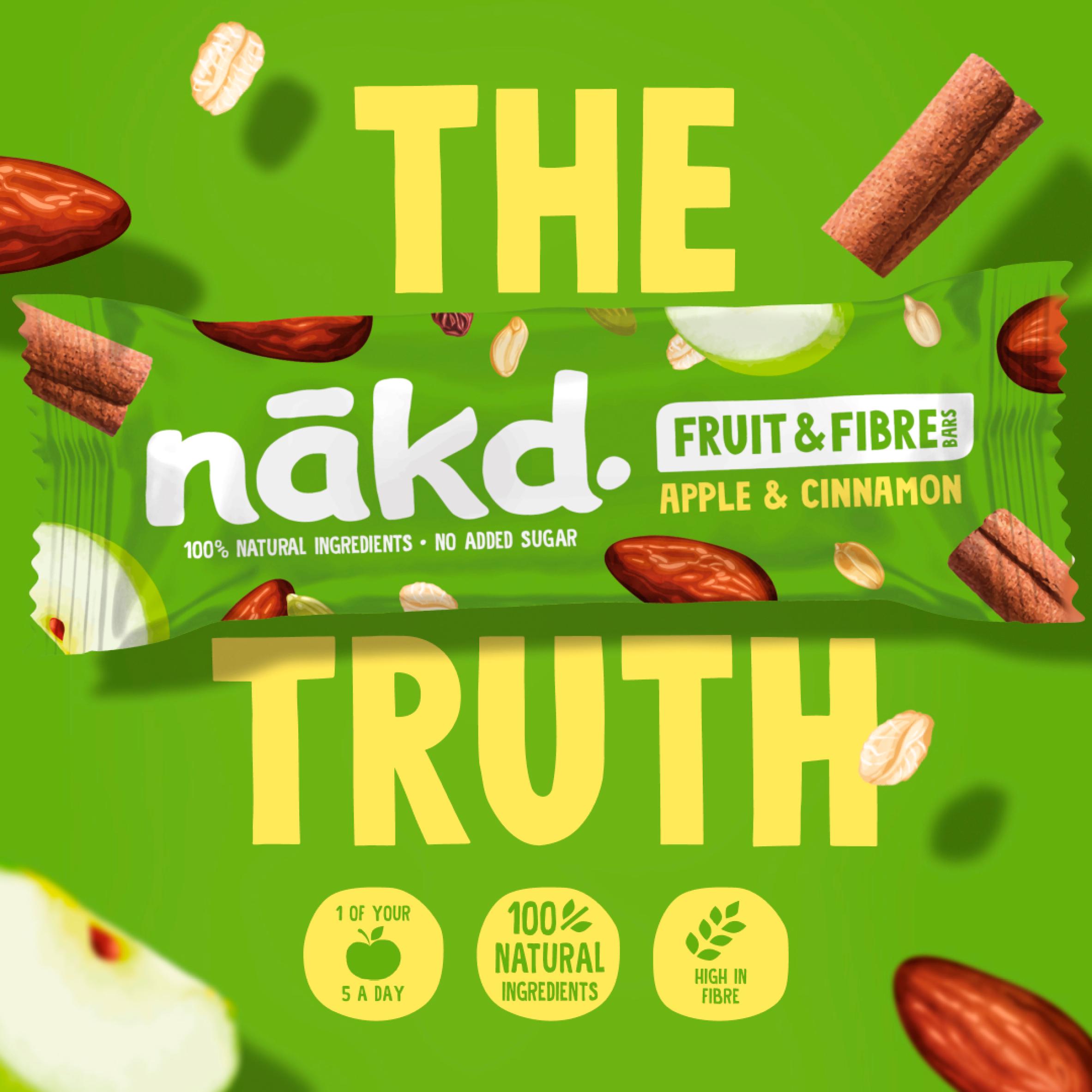 Nakd Apple Cinnamon Fruit & Fibre Bars 3x44g thumbnail 2