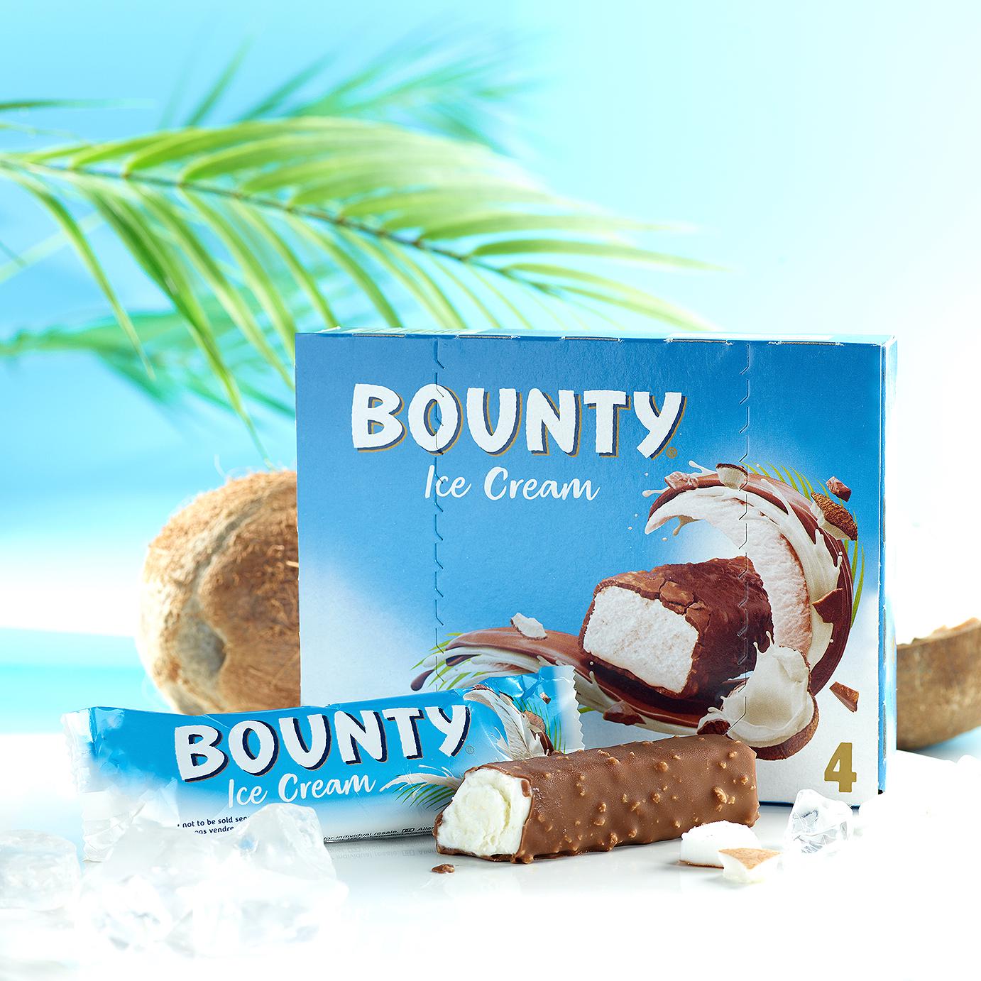Bounty Chocolate & Coconut Ice Cream Bars x4 200ml thumbnail 3