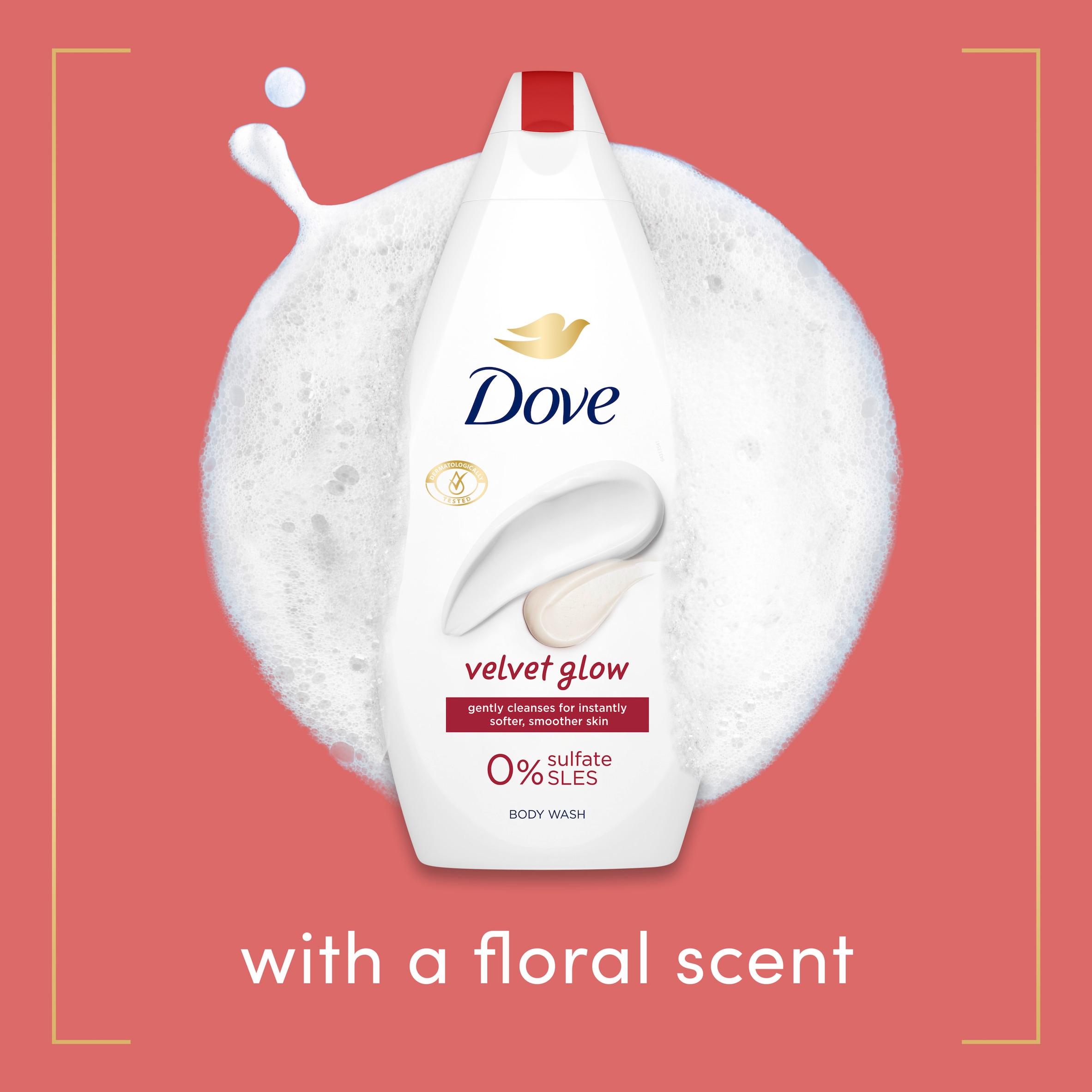 Dove Velvet Glow Body Wash Shower Gel 450ml thumbnail 3