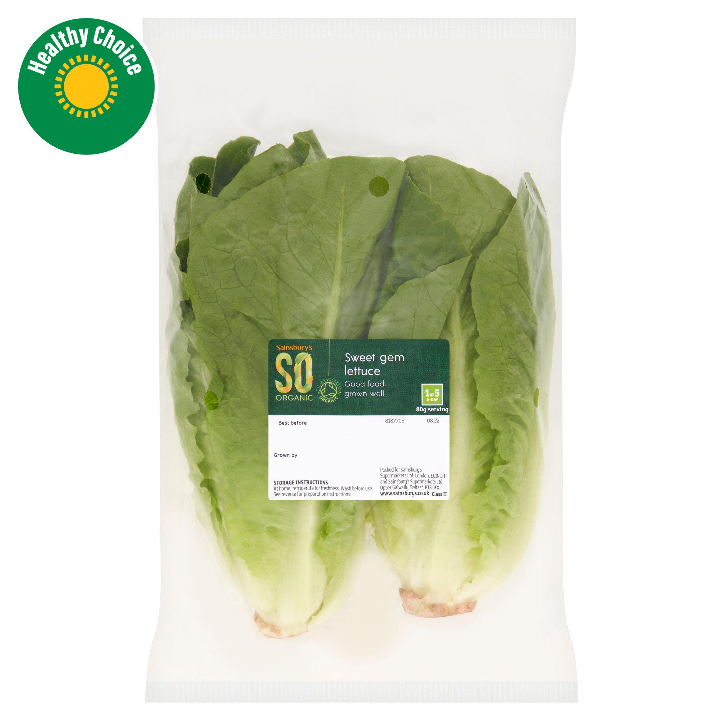 Sainsbury's Sweet Gem Lettuce, SO Organic