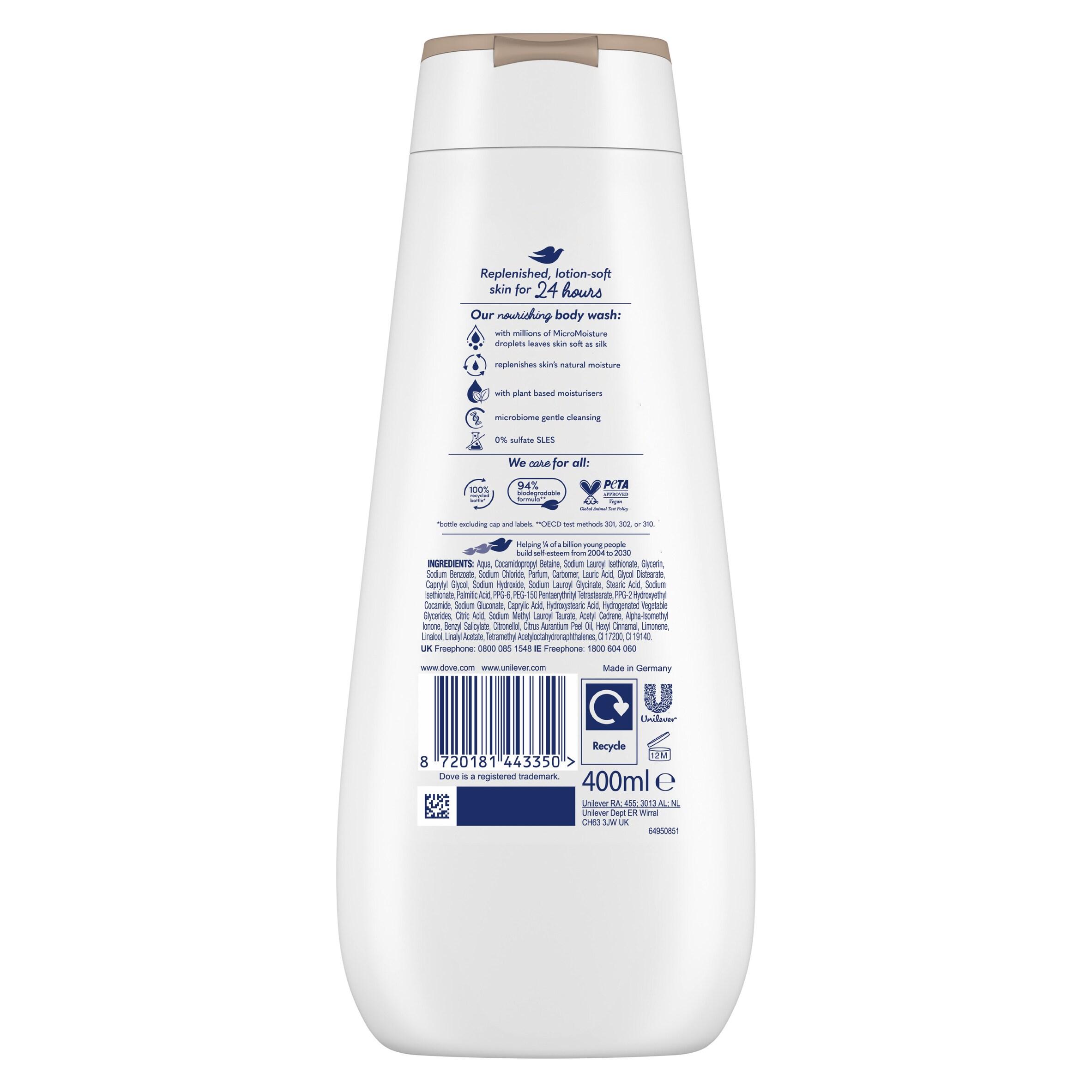 Dove Advanced Care Nourishing Silk Body Wash Shower Gel 400ml thumbnail 5