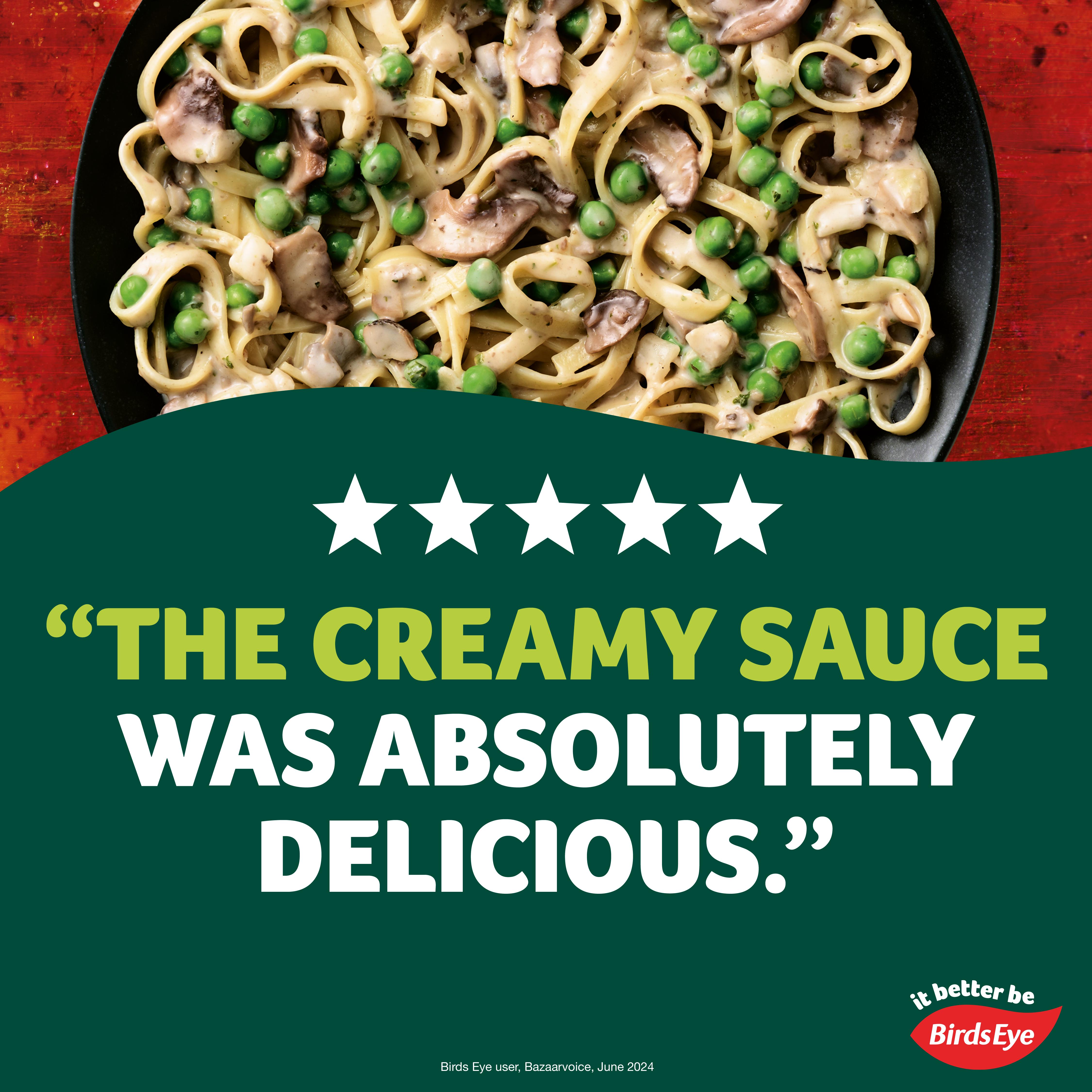 Birds Eye Steamfresh Mushroom Tagliatelle with a Creamy Sauce Meal for 1 400g thumbnail 3