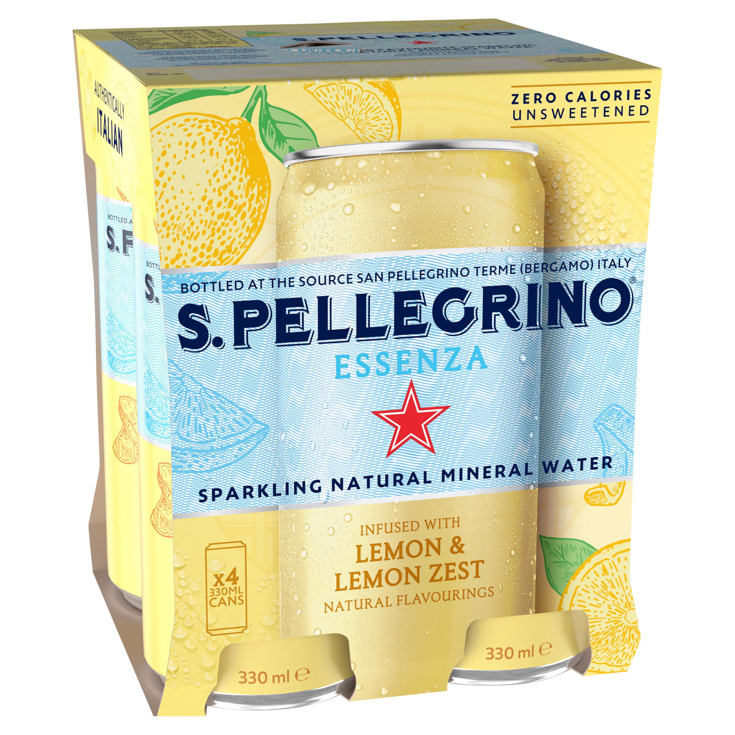 San Pellegrino Essenza Sparkling Water Lemon 4x330ml thumbnail 6