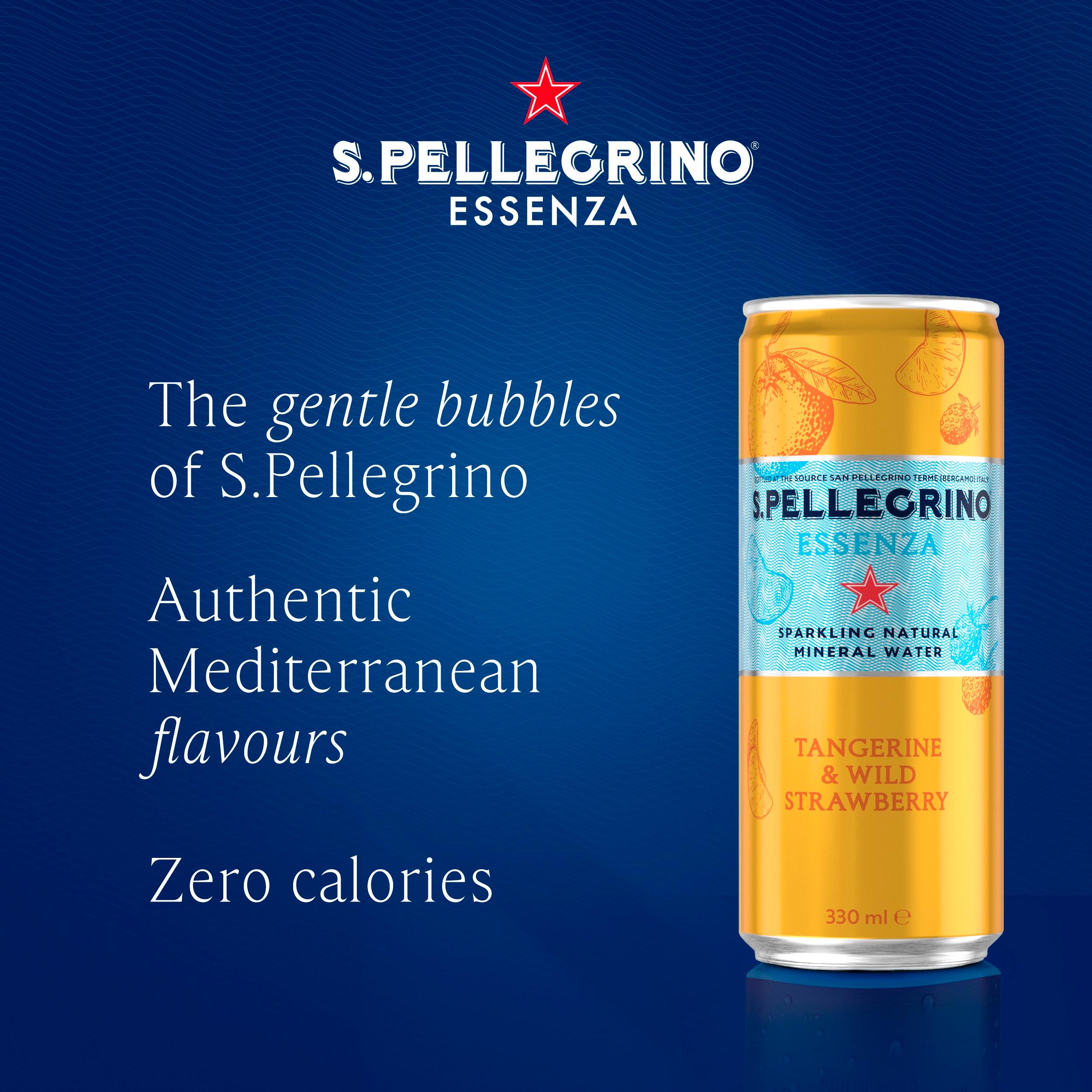 San Pellegrino Essenza Sparkling Water Tangerine & Strawberry 4x330ml thumbnail 2