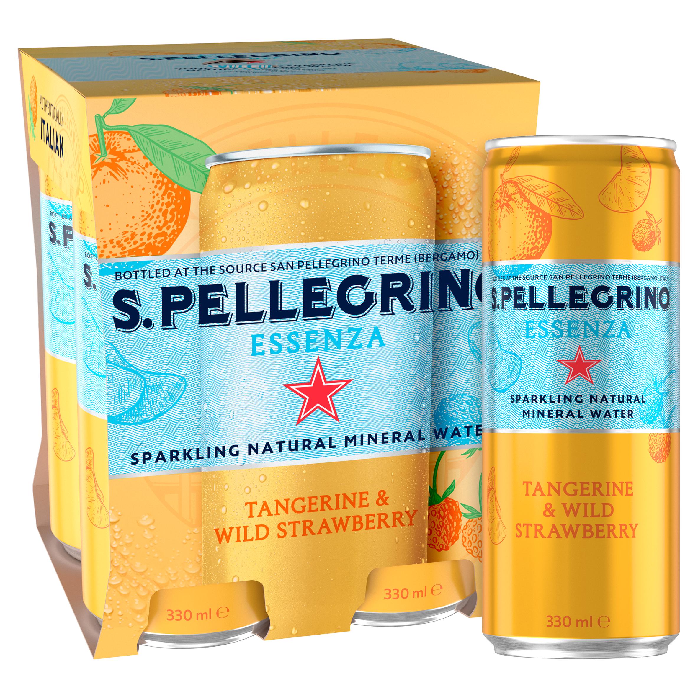 San Pellegrino Essenza Sparkling Water Tangerine & Strawberry 4x330ml thumbnail 6