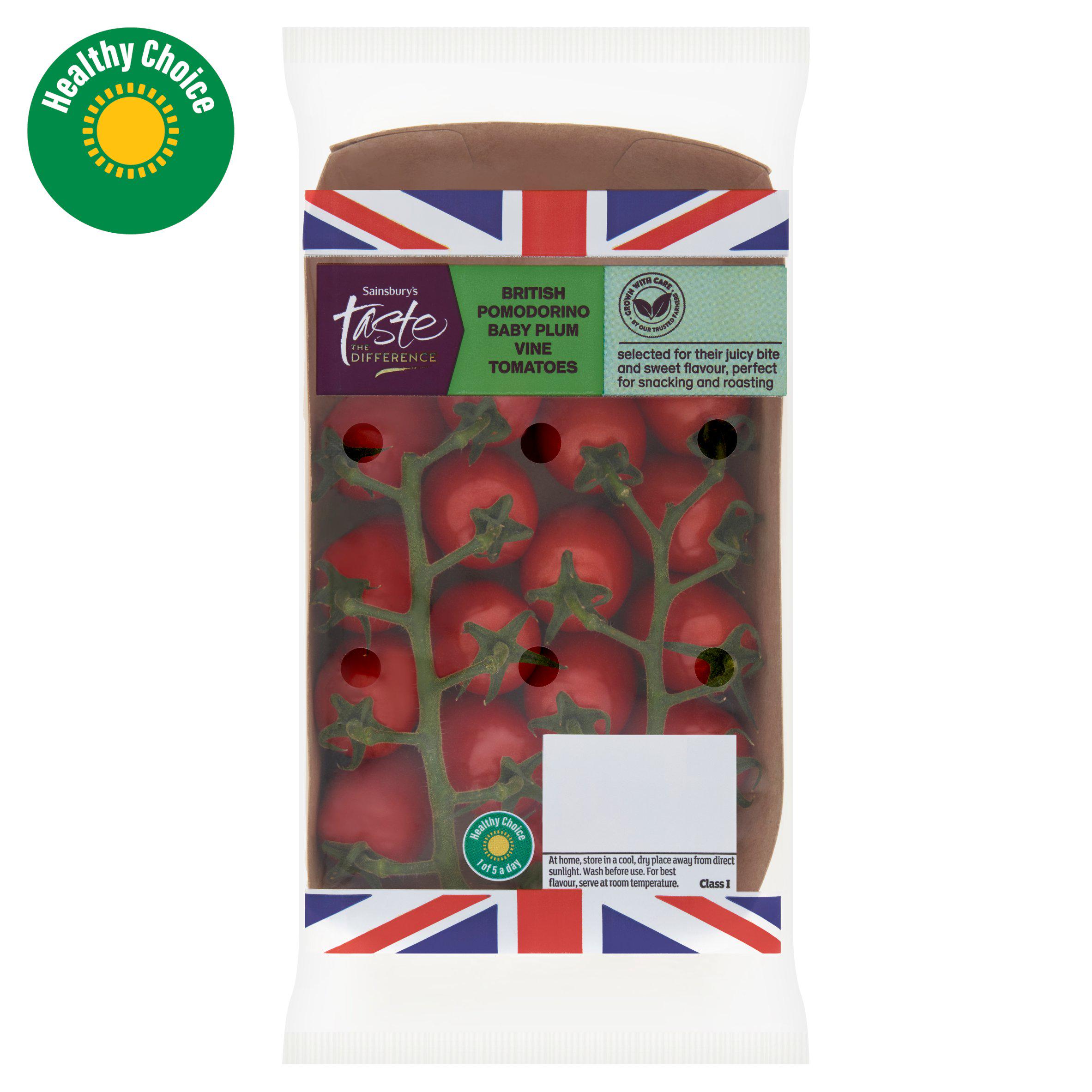 Sainsbury's Pomodorino On The Vine Tomatoes, Taste the Difference 250g