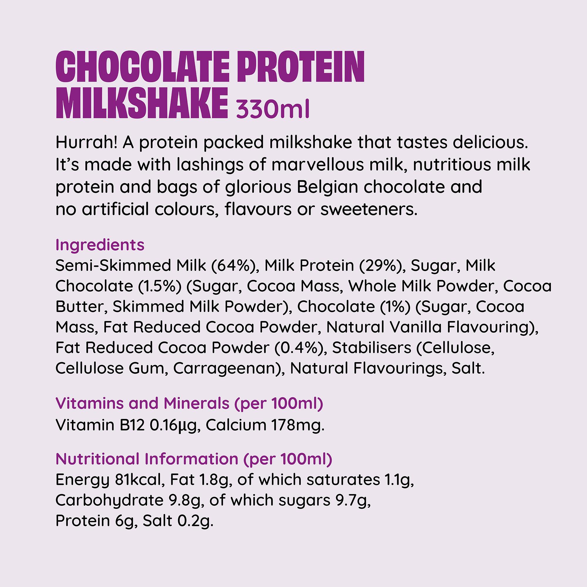 Shaken Udder Chocolate Protein Milkshake 330ml thumbnail 3