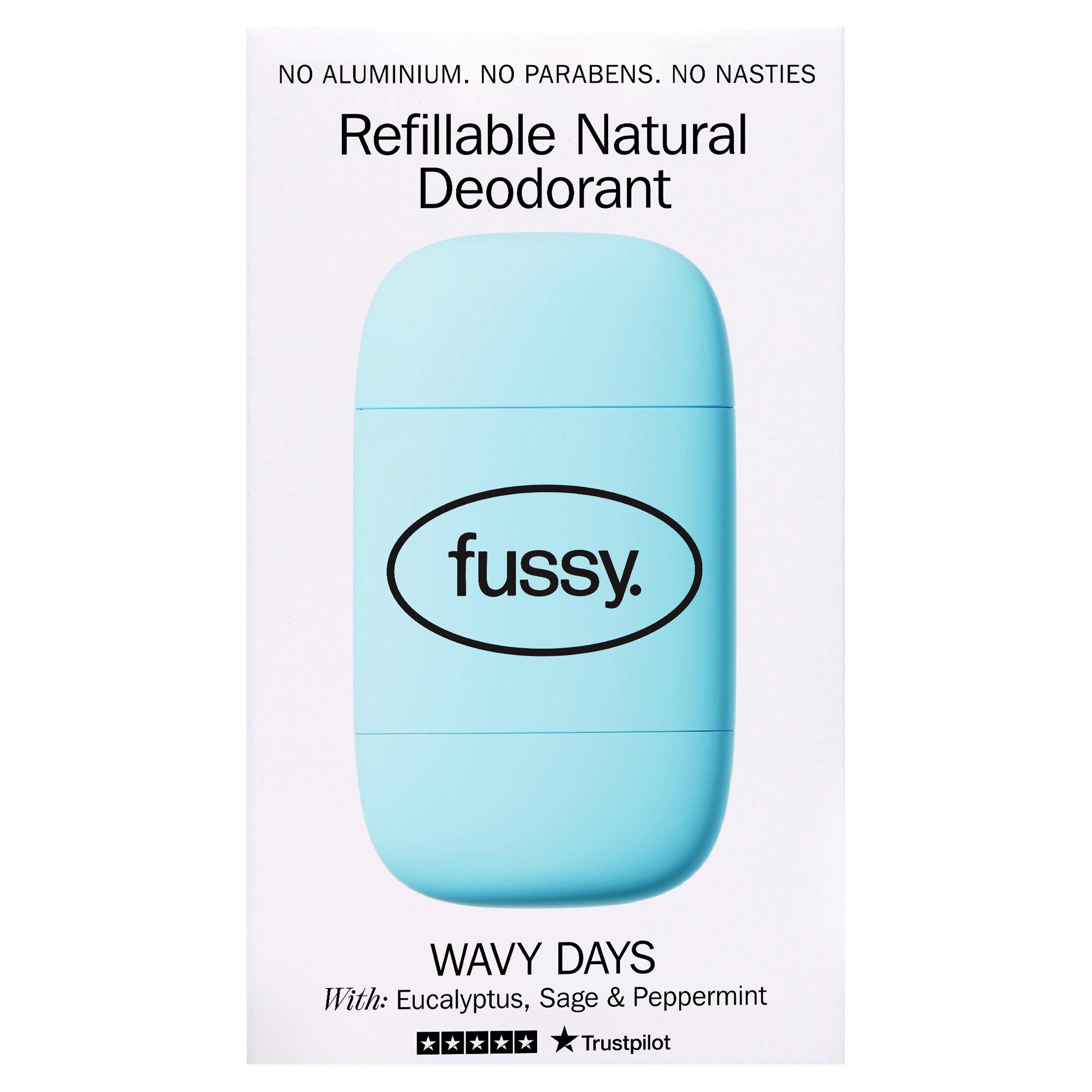 Fussy Refillable Natural Deodorant Wavy Days 40g