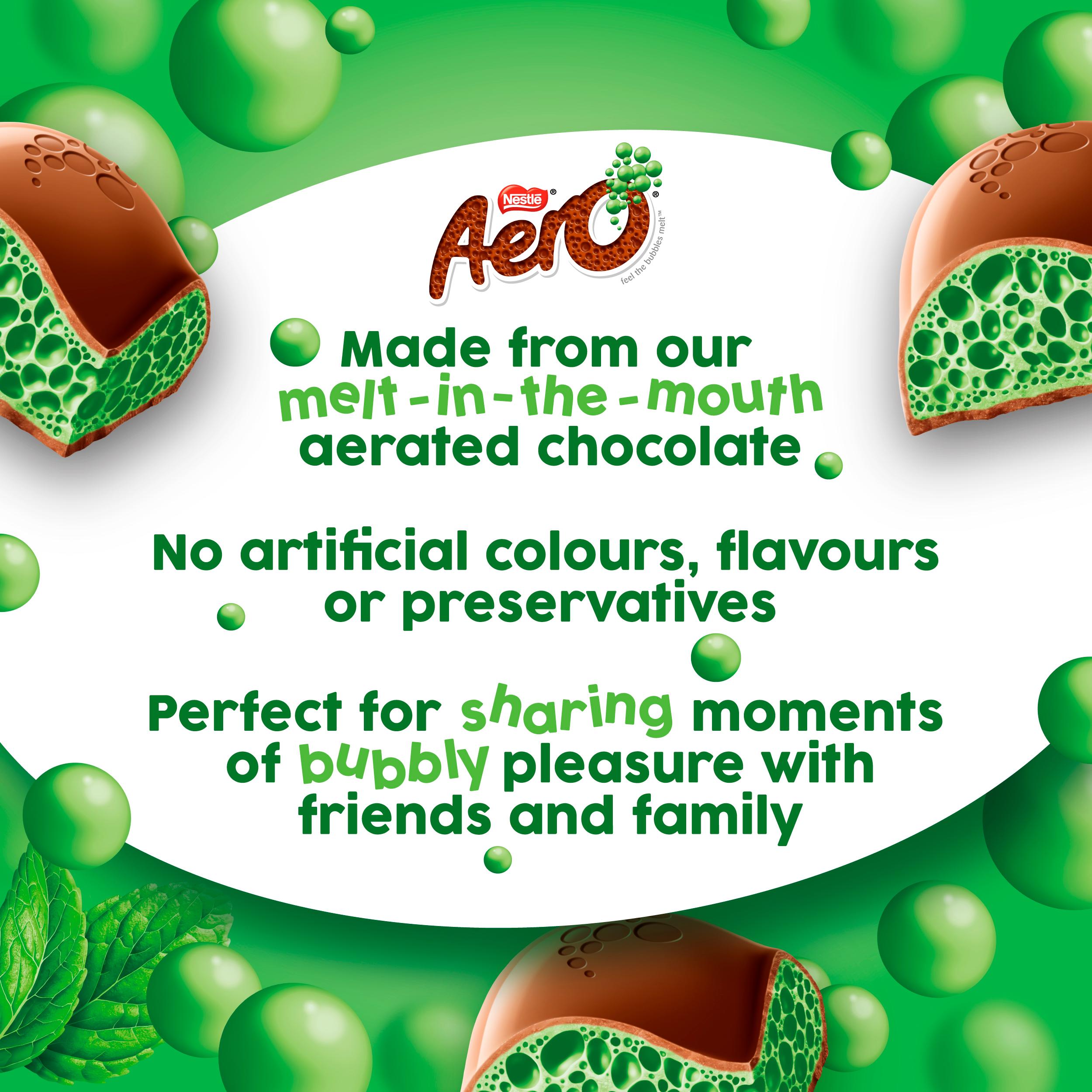 Aero Shaero Bubbly Peppermint Chocolate Sharing Bar 145g thumbnail 4