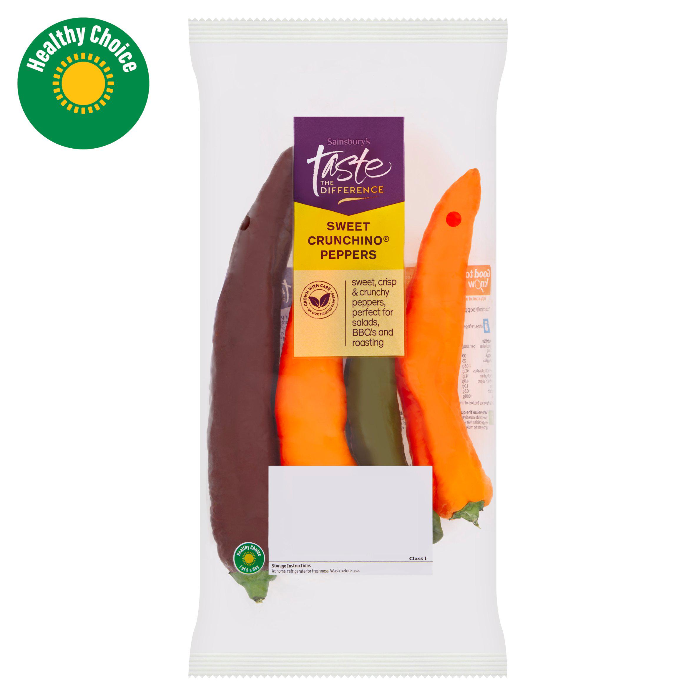 Sainsbury's Sweet Crunchino Peppers, Taste the Difference 200g