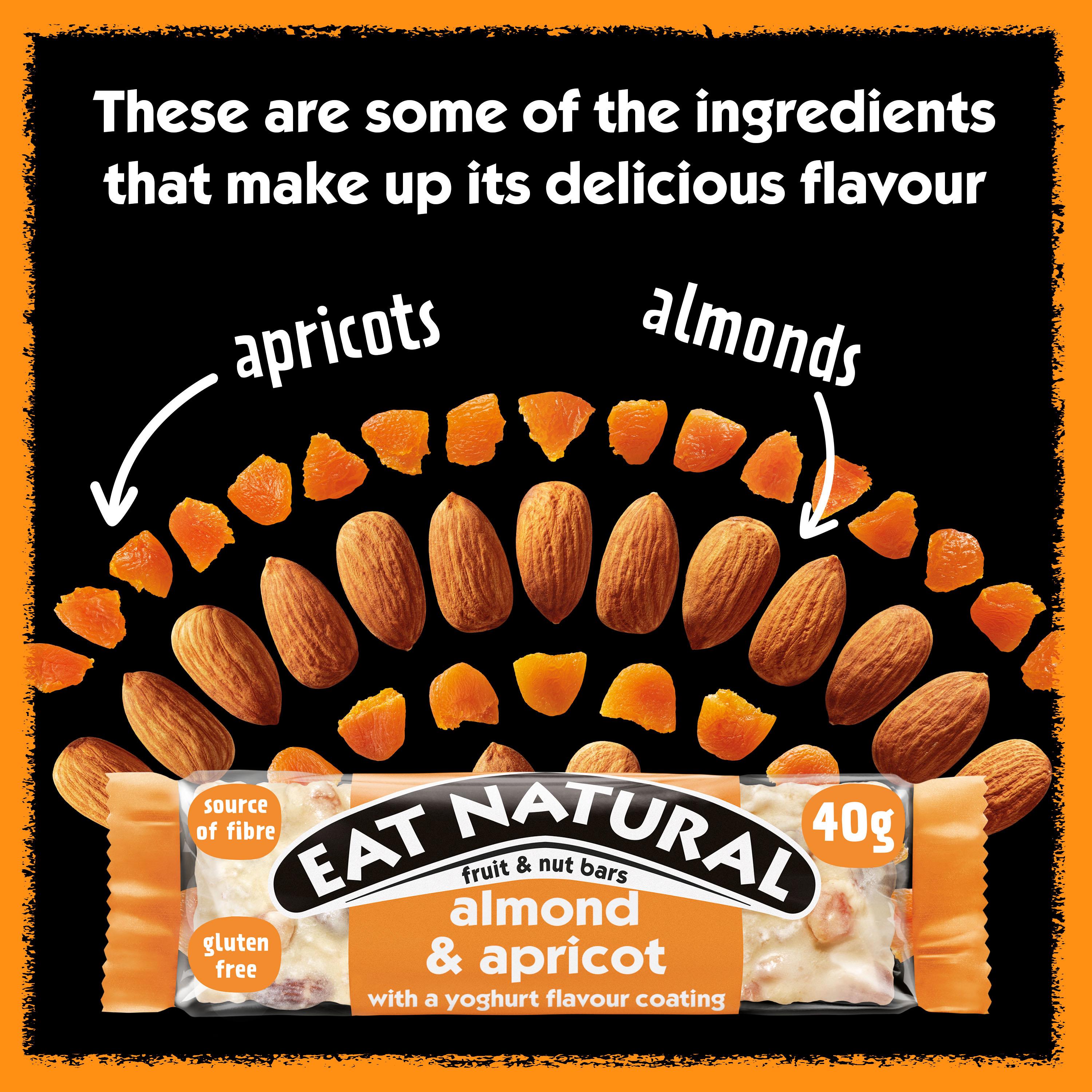 Eat Natural Almond Apricot with a Yoghurt Coating Fruit & Nut Bars 40g thumbnail 3