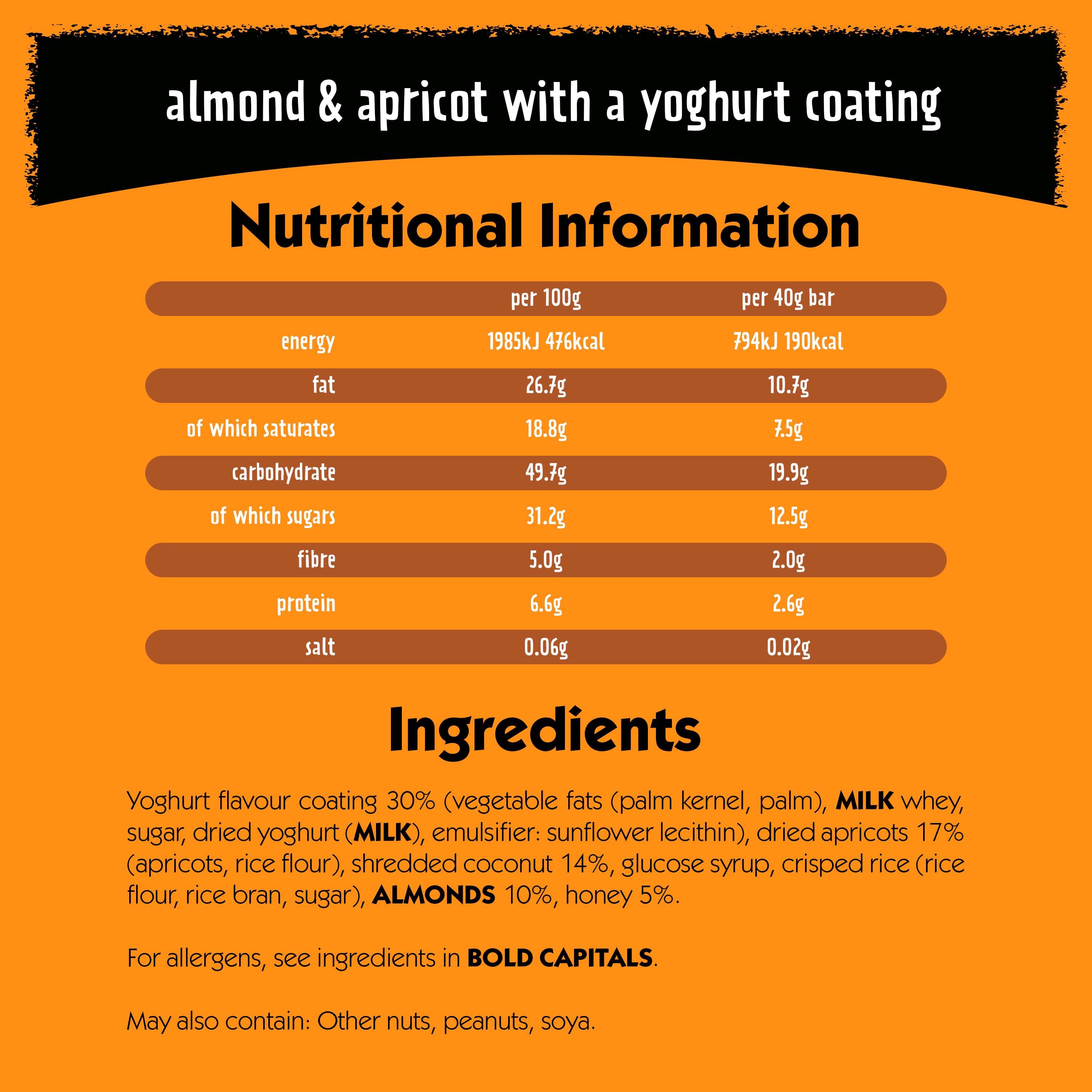 Eat Natural Almond Apricot with a Yoghurt Coating Fruit & Nut Bars 40g thumbnail 6