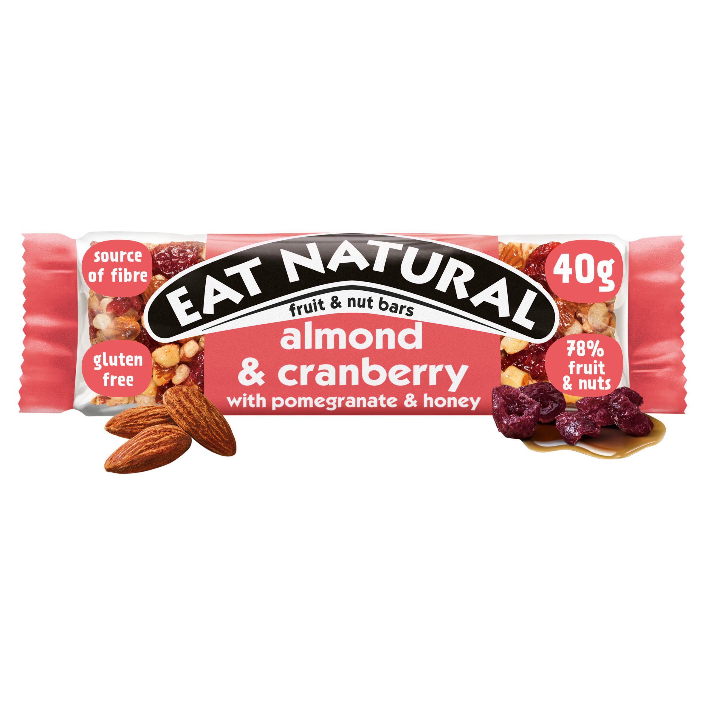 Eat Natural Fruit & Nut Almond & Cranberry Bar with Pomegranate & Honey 40g