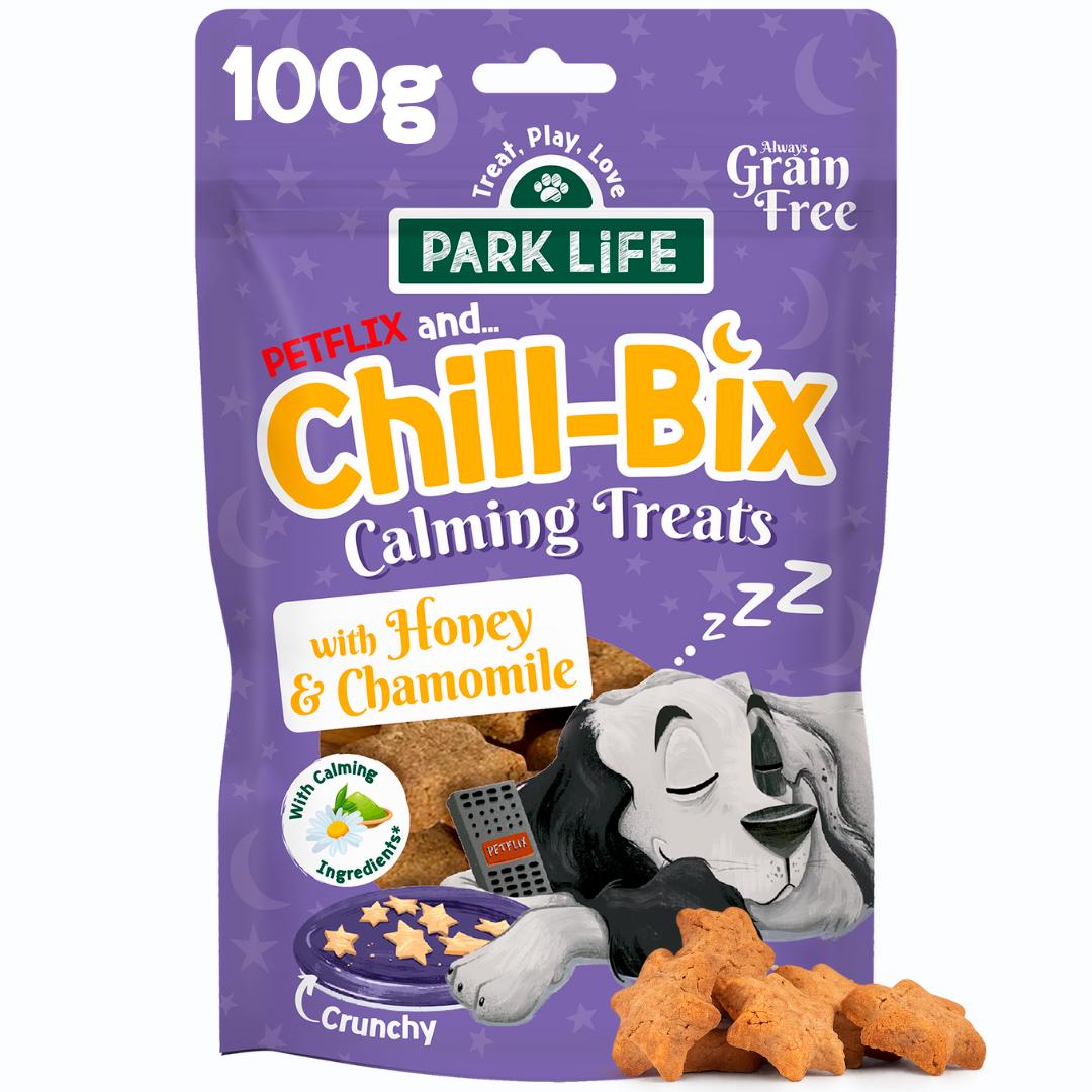 Park Life Petflix & Chill Bix Star Shaped Honey Chamomile Calming Dog Treats Biscuits 100g thumbnail 2