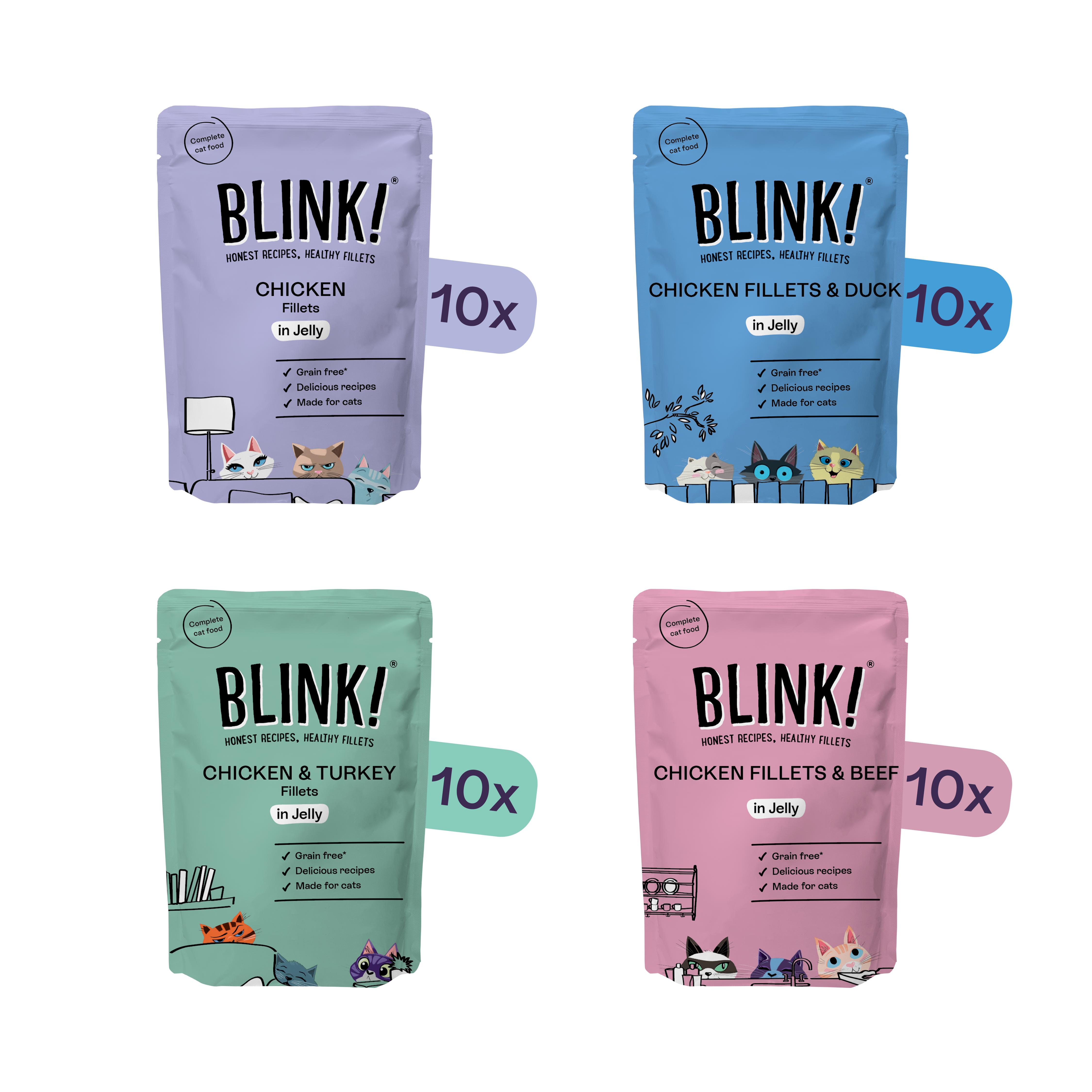 Blink! Chicken Fillet Recipes in Jelly Wet Cat Food 40 x 85g thumbnail 4