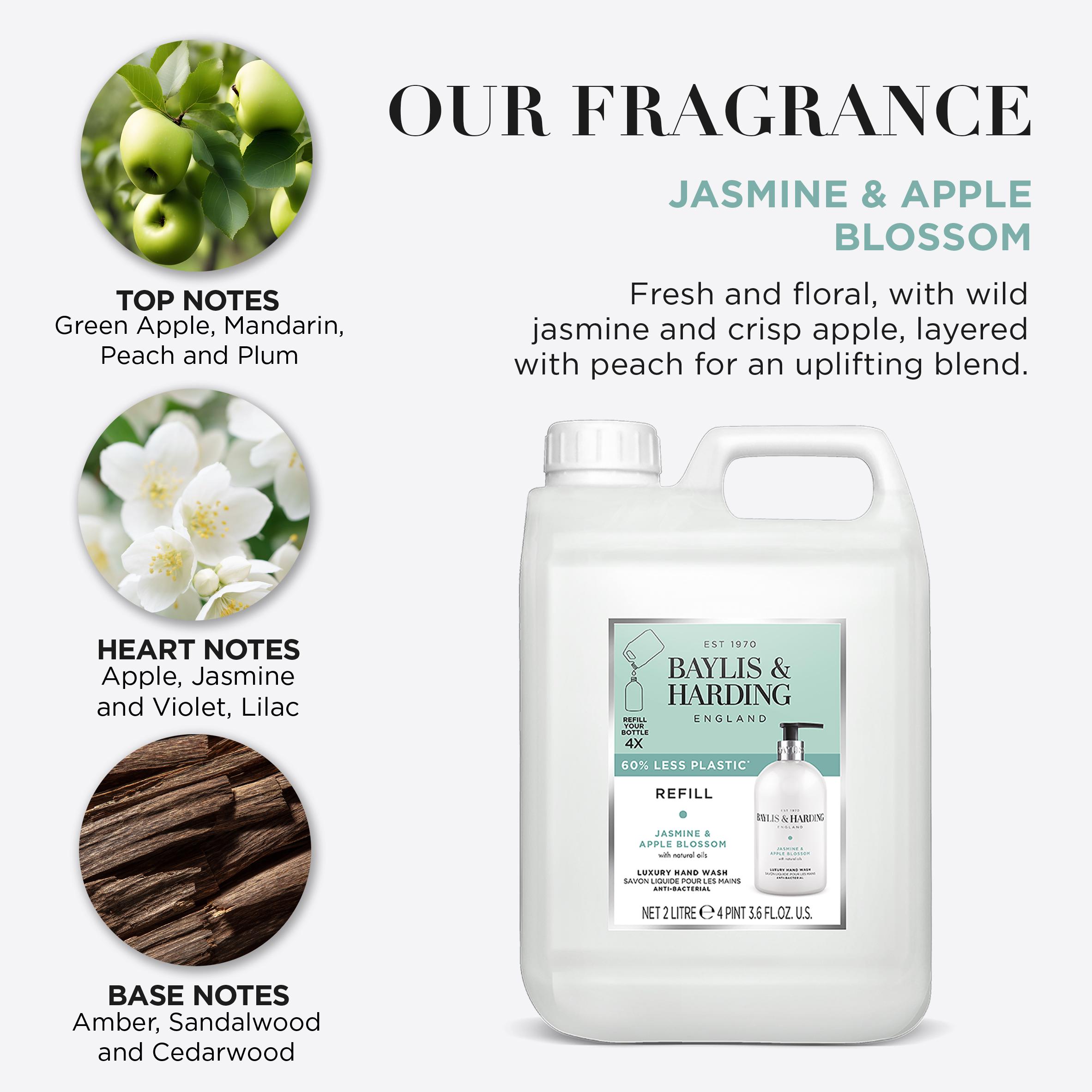 Baylis & Harding Jasmine Apple Blossom Antibacterial Hand Wash 2L thumbnail 2