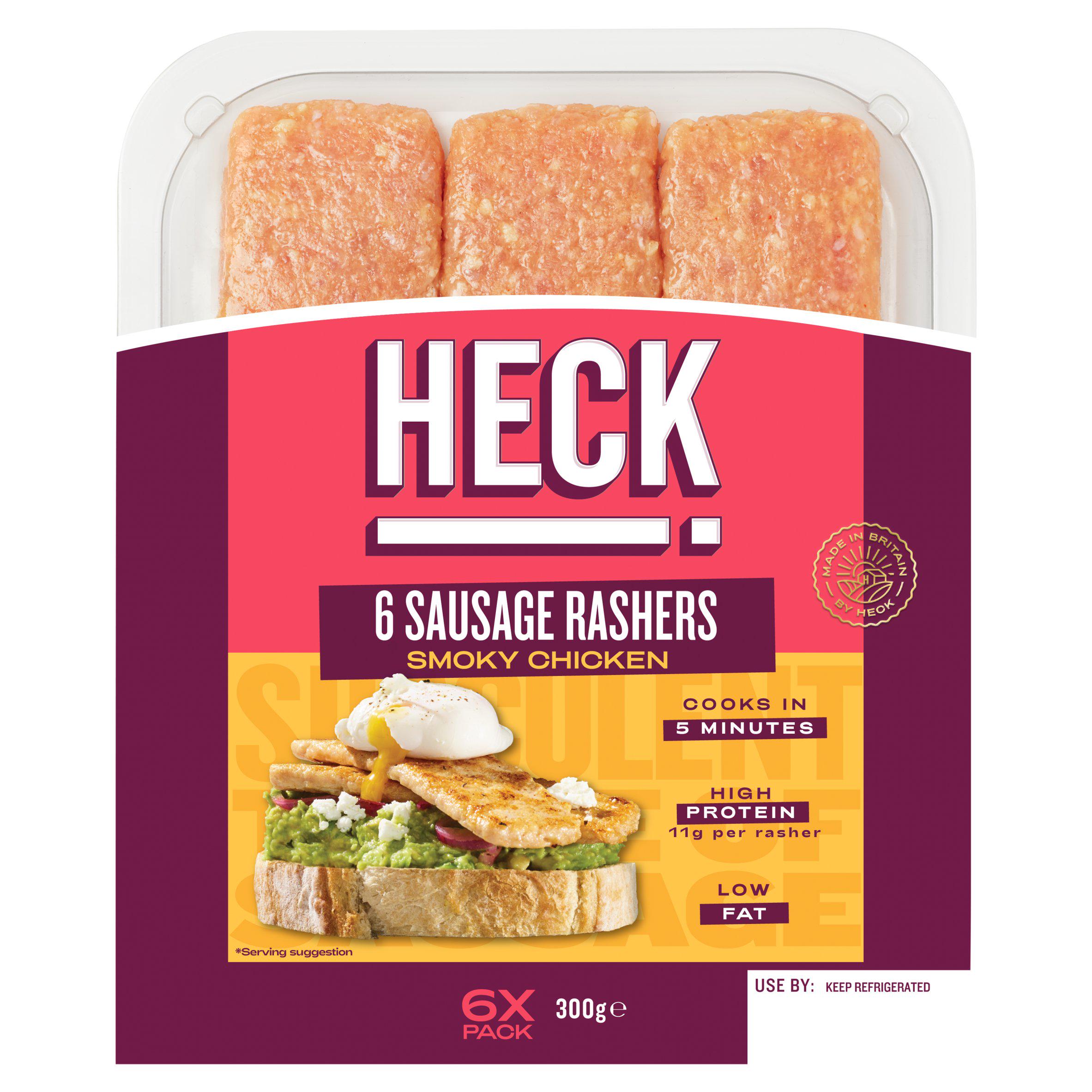 Heck! Smoky Chicken Gluten Free Sausage Rashers x6 300g