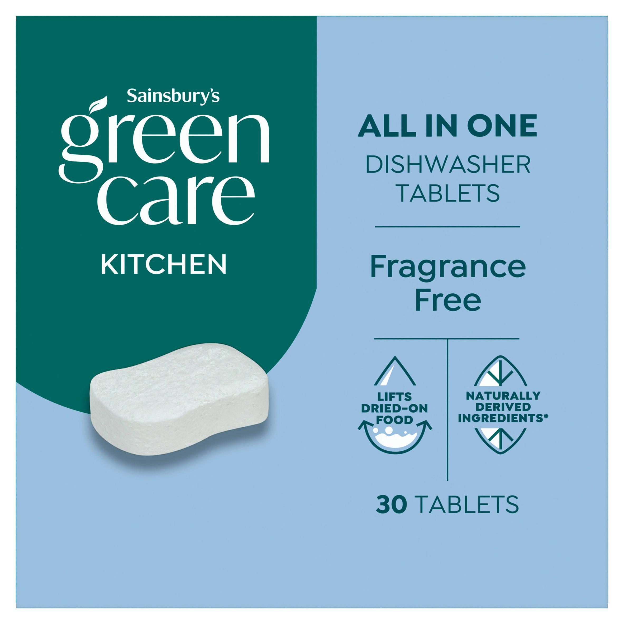 Sainsbury's Greencare Kitchen All in One Dishwasher Tablets 300g