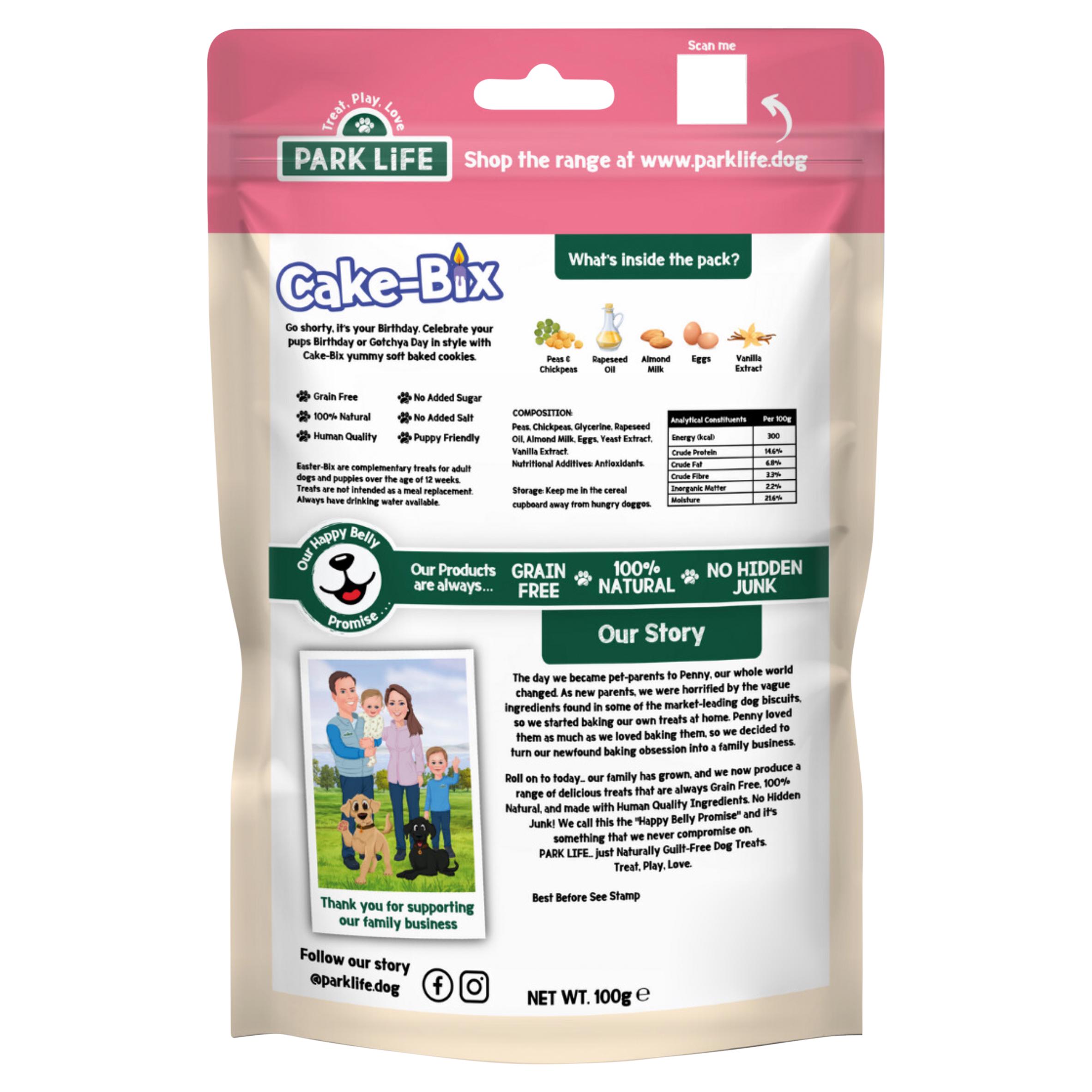 Park Life Cake Bix Celebration Biscuits Birthday Cake Dog Treats, Party Edition 100g thumbnail 2