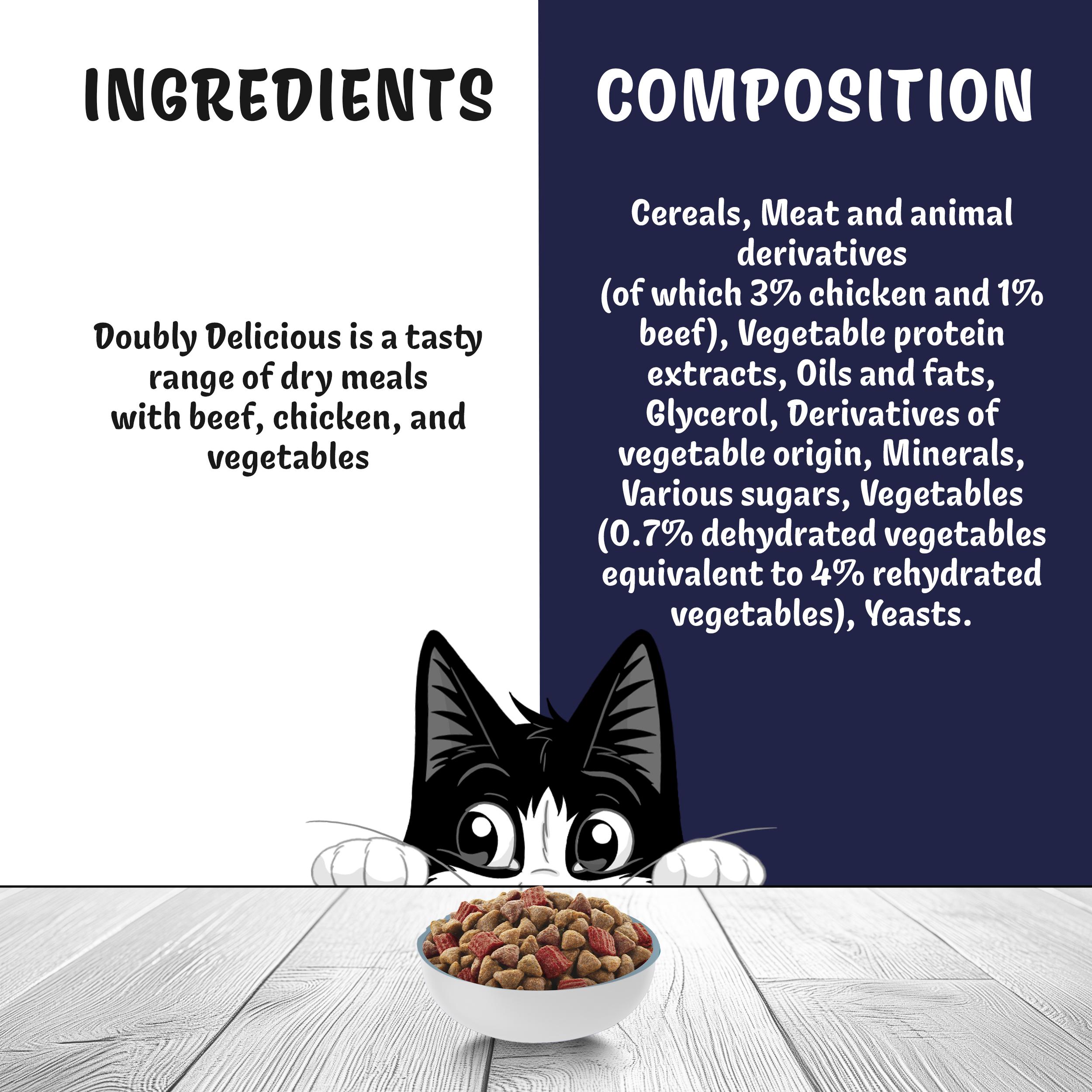 Felix Doubly Delicious Beef Chicken & Vegetables Dry Cat Food 750g thumbnail 6