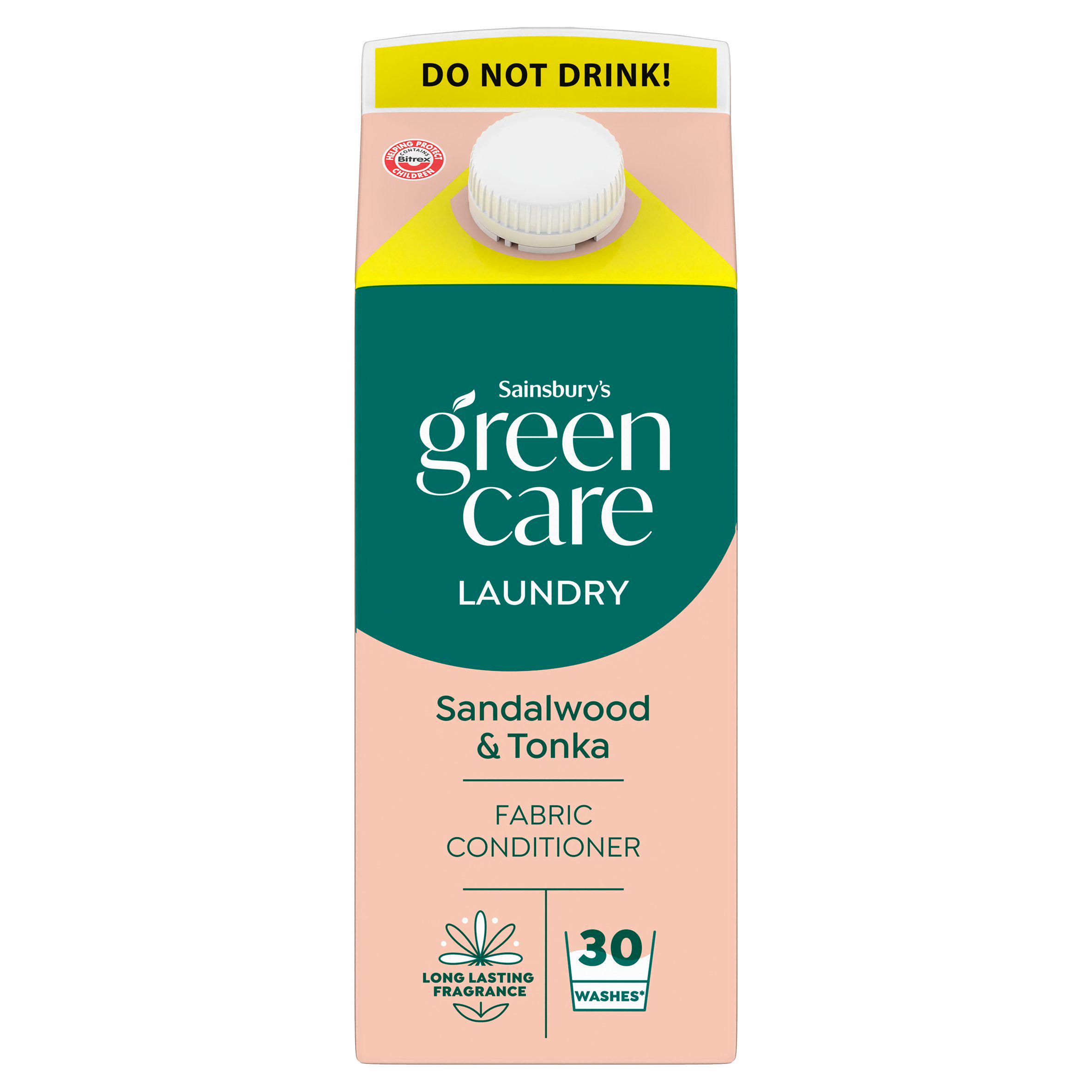 Sainsbury's Greencare Laundry Sandalwood Tonka Fabric Conditioner 750ml