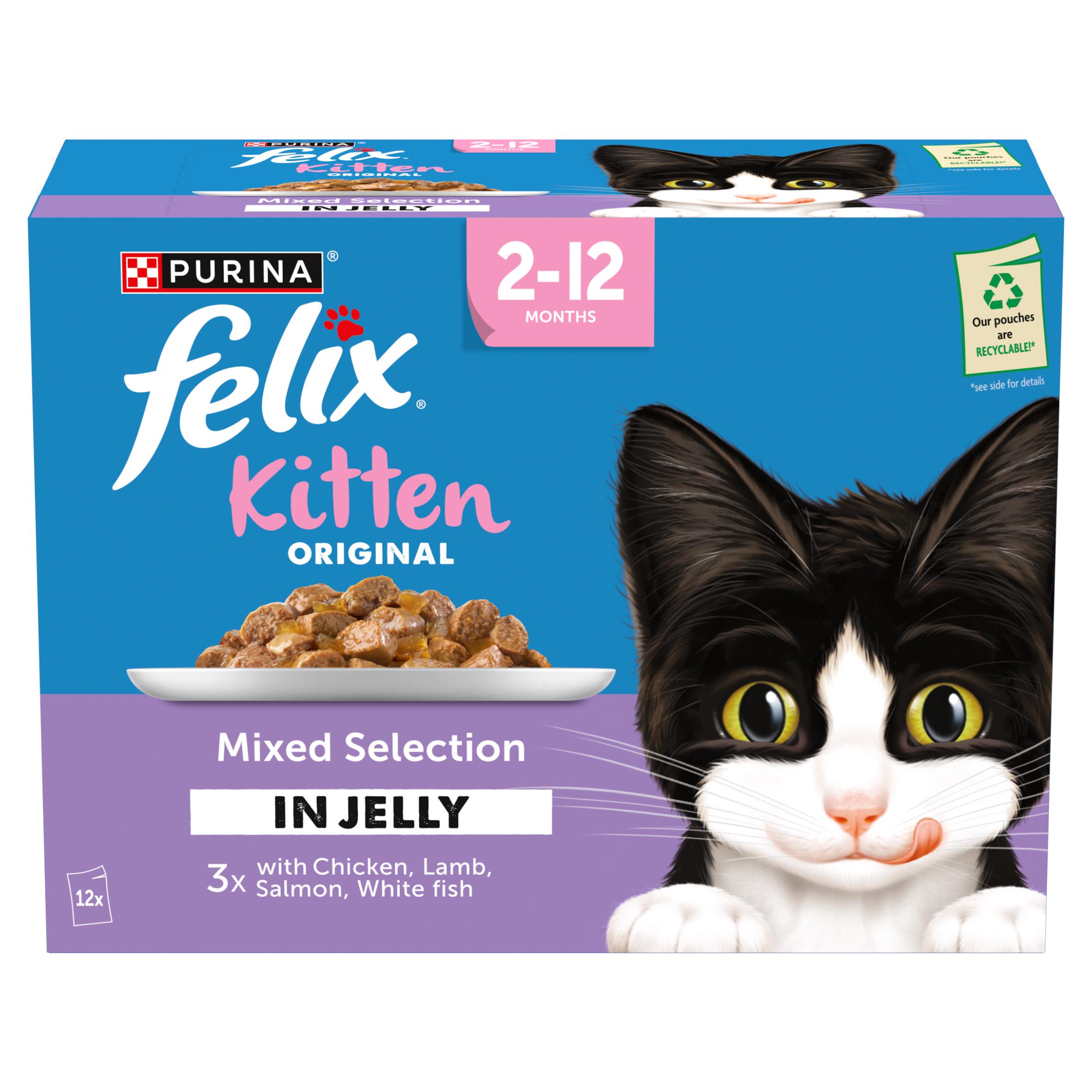 Felix Original Kitten Mixed Selection in Jelly Wet Cat Food 12 x 85g thumbnail 2