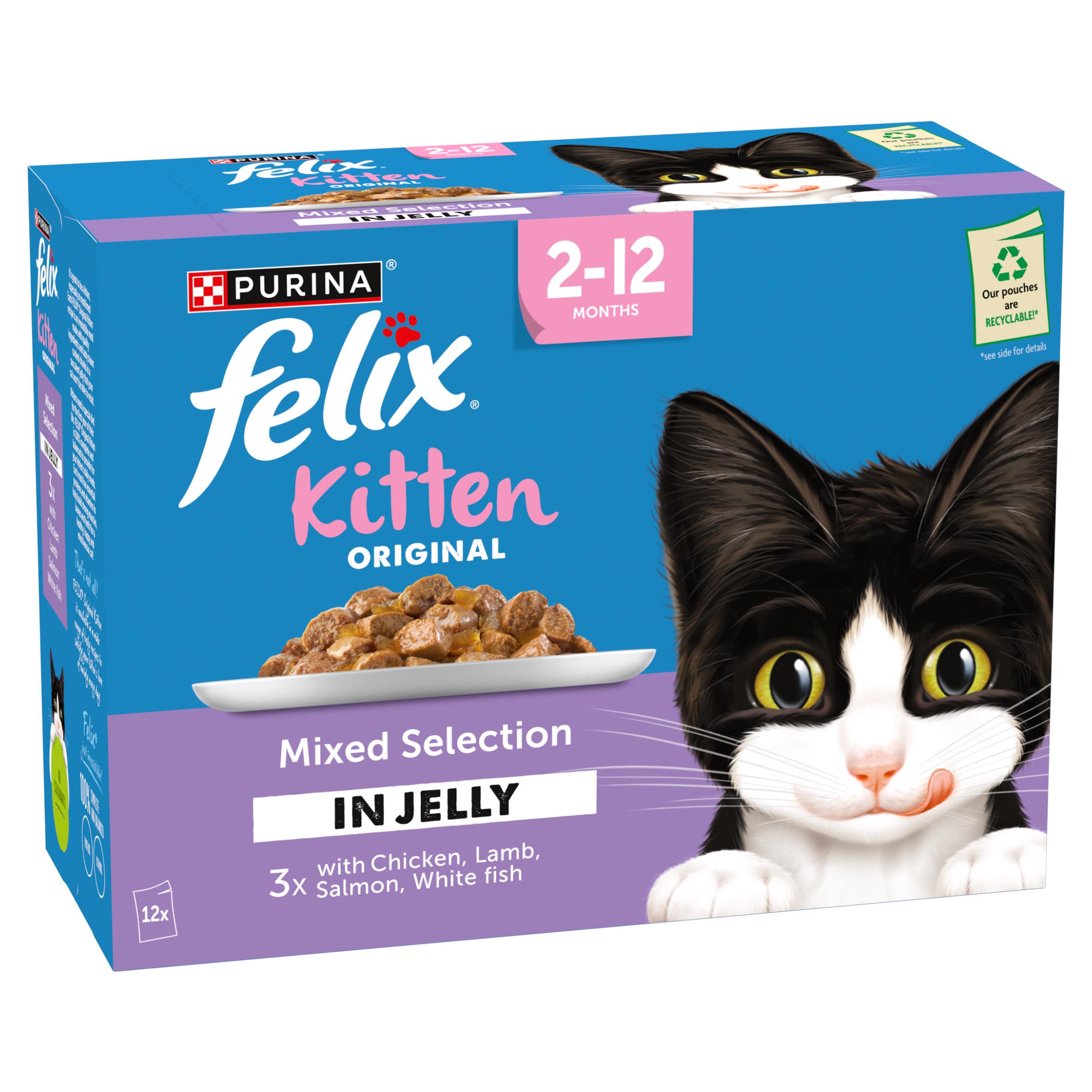 Felix Original Kitten Mixed Selection in Jelly Wet Cat Food 12 x 85g thumbnail 3