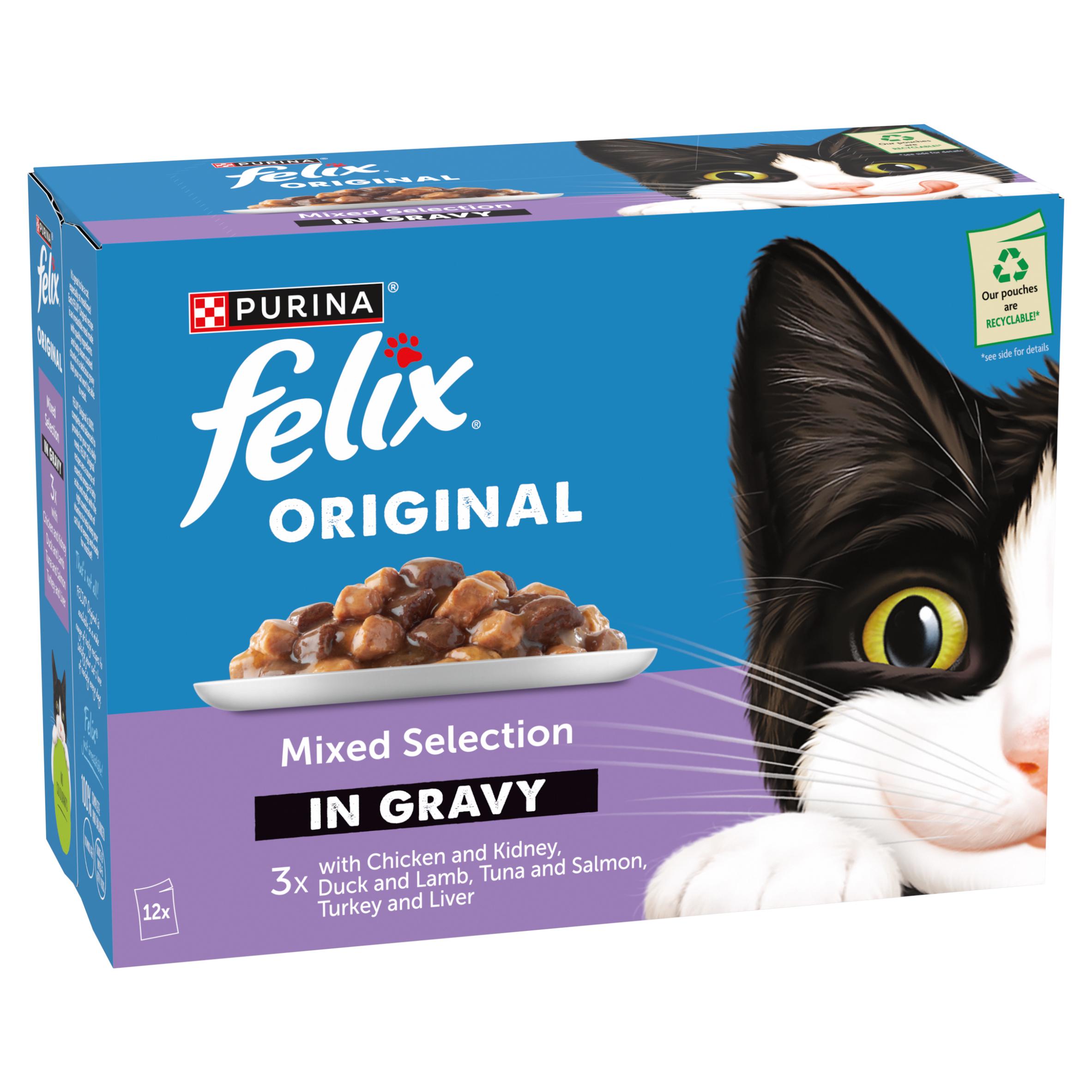 Felix Original Mixed Selection in Gravy Wet Cat Food 12 x 85g thumbnail 4
