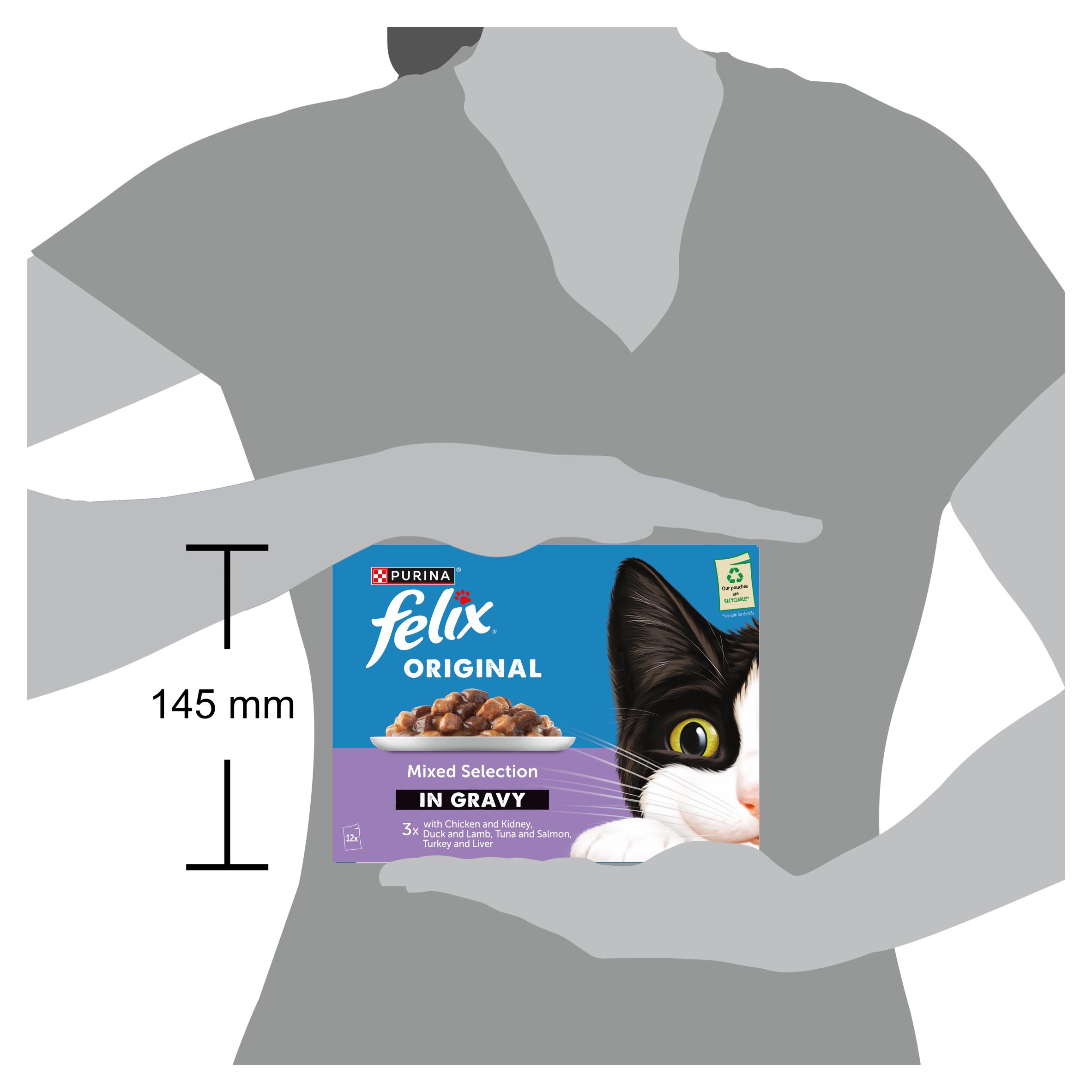 Felix Original Mixed Selection in Gravy Wet Cat Food 12 x 85g thumbnail 5