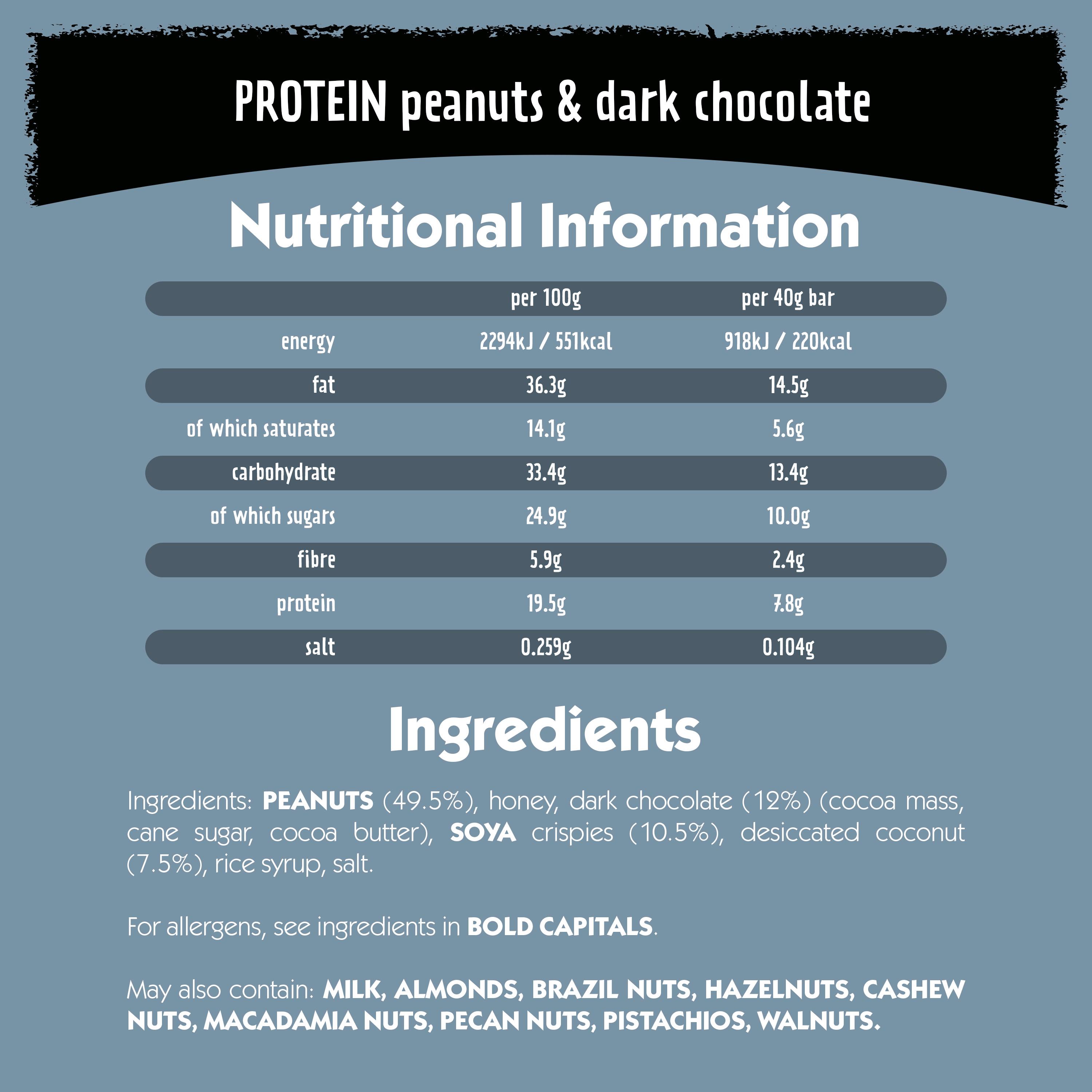 Eat Natural Protein Peanuts Dark Chocolate Fruit & Nut Cereal Bars 3x40g thumbnail 6