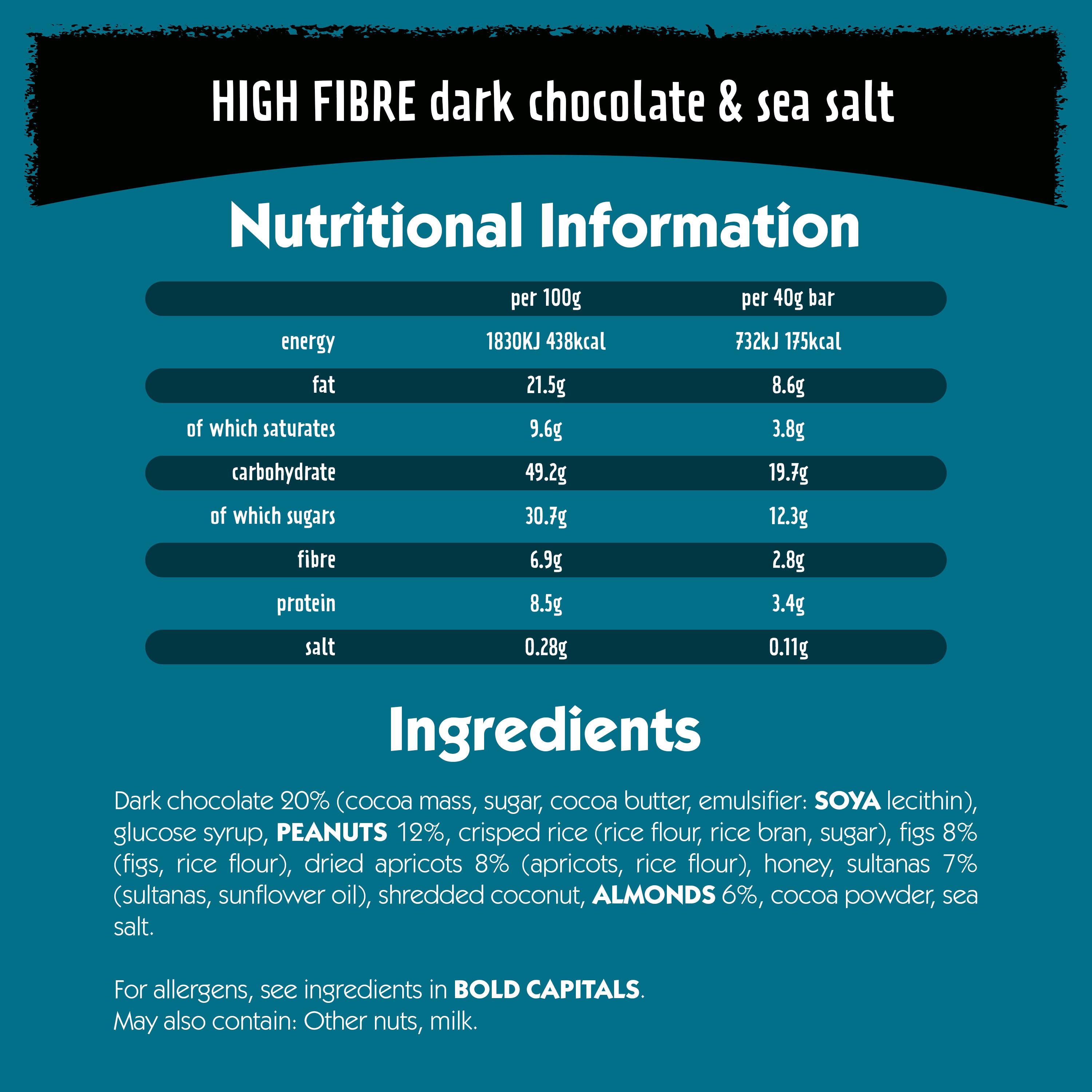 Eat Natural Fibre Dark Chocolate Sea Salt Fruit & Nut Cereal Bars 3x40g thumbnail 6