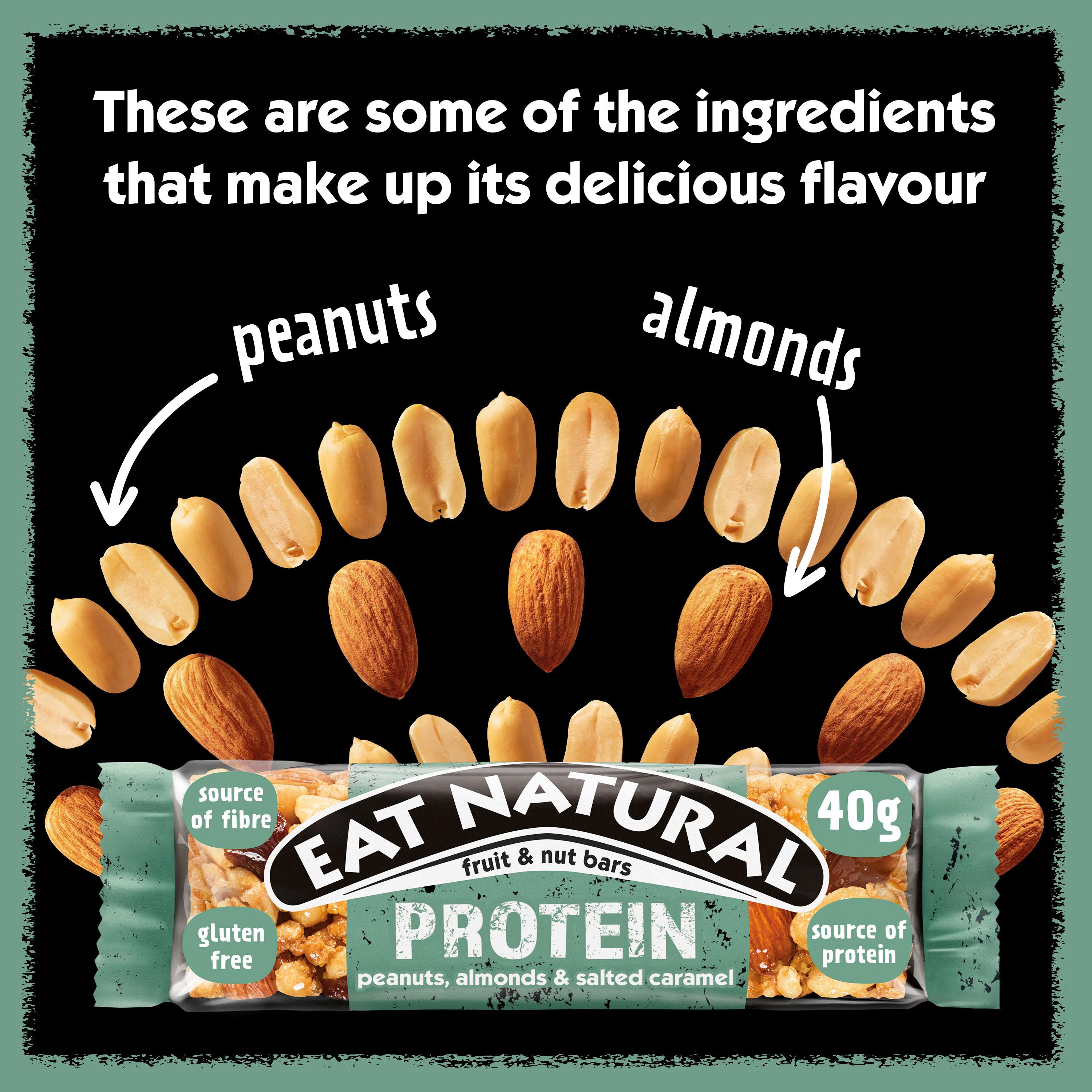 Eat Natural Protein Peanuts Almonds Salted Caramel Fruit & Nut Cereal Bars 3x40g thumbnail 3