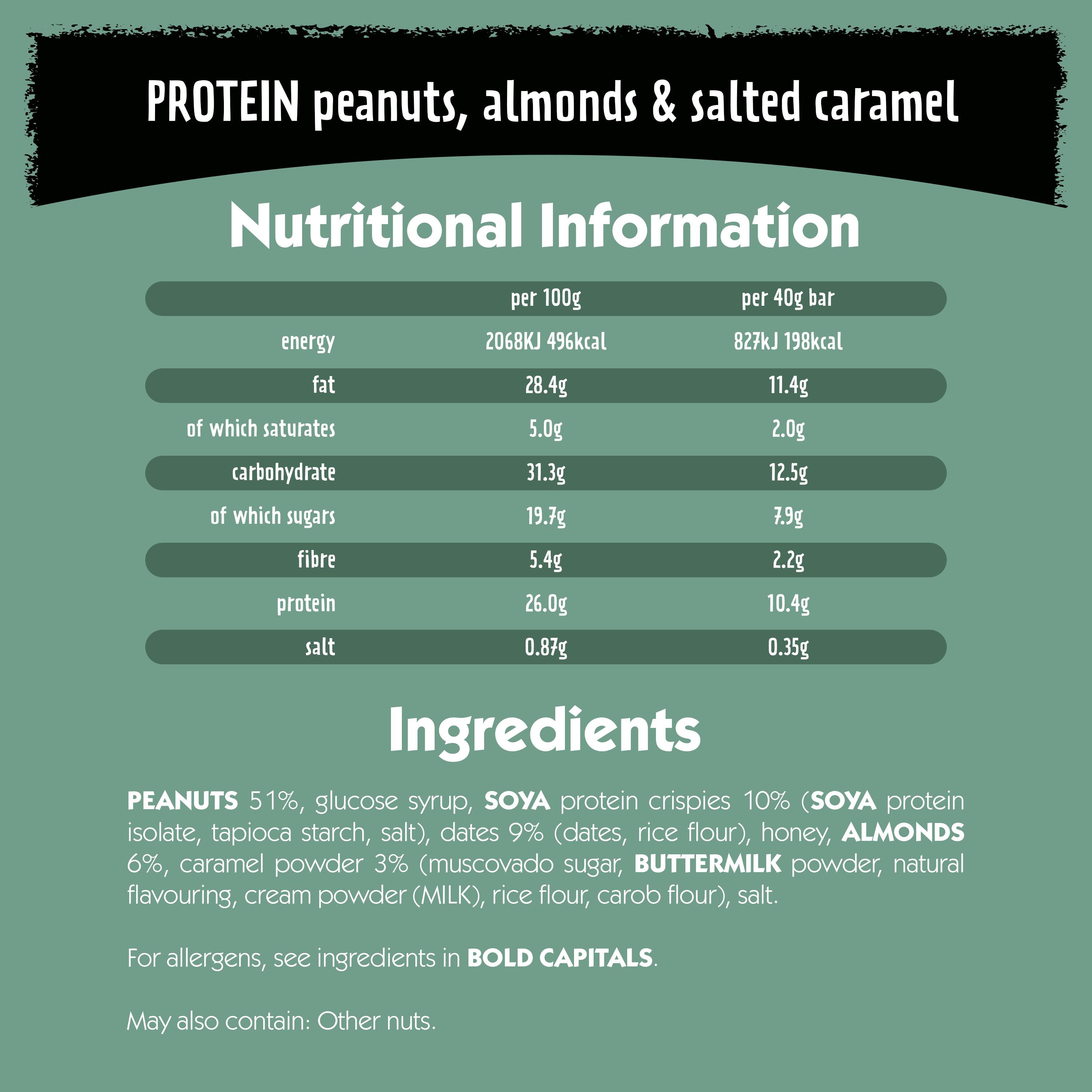 Eat Natural Protein Peanuts Almonds Salted Caramel Fruit & Nut Cereal Bars 3x40g thumbnail 6