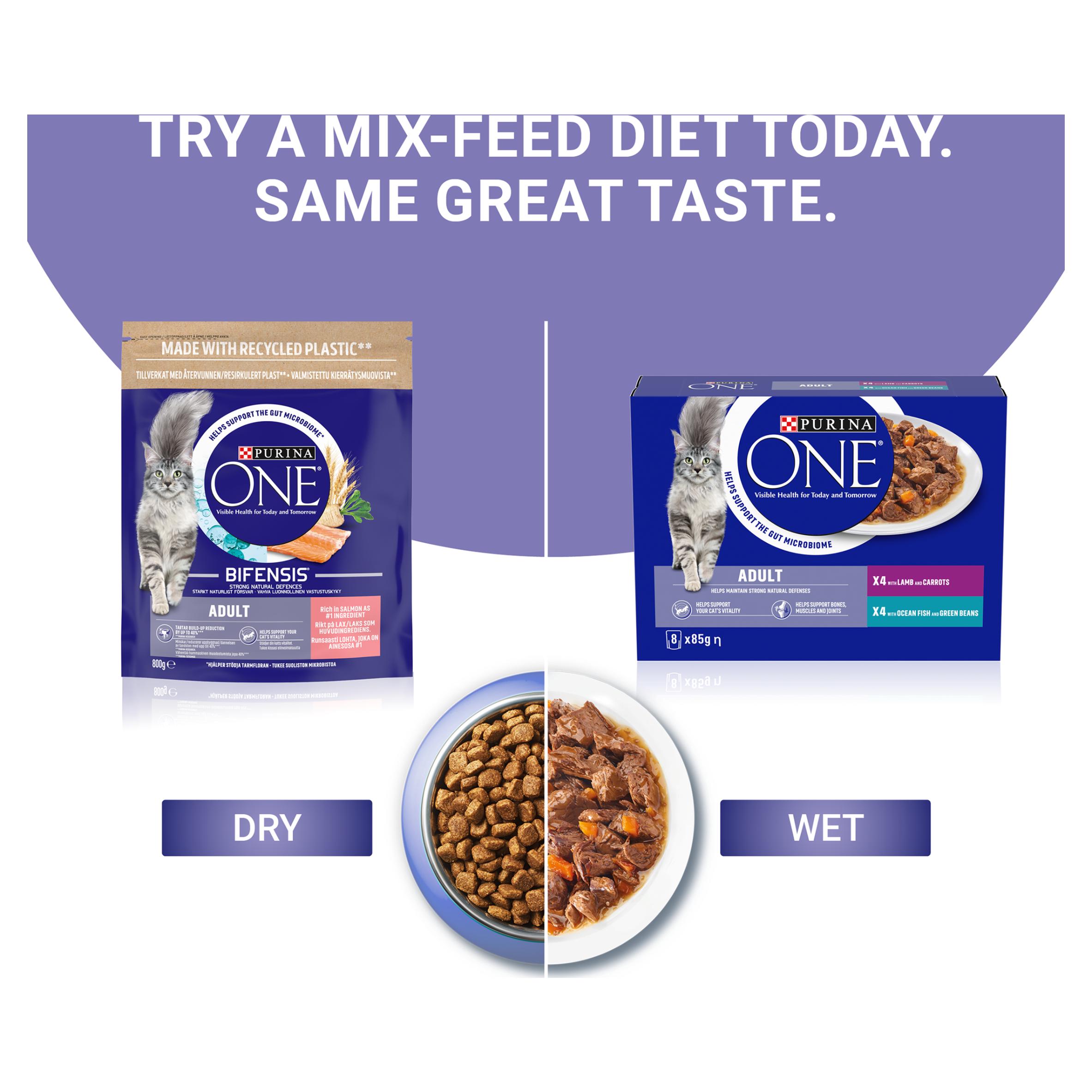 Purina One Mini Fillets Ocean Fish & Lamb Wet Cat Food 8 x 85g thumbnail 6