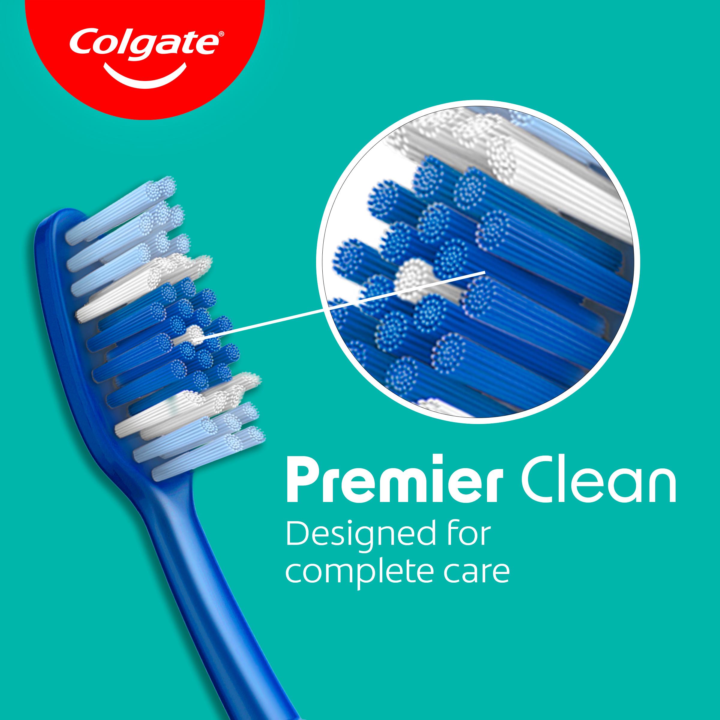 Colgate Premier Clean Medium Toothbrush Pack x2 thumbnail 3