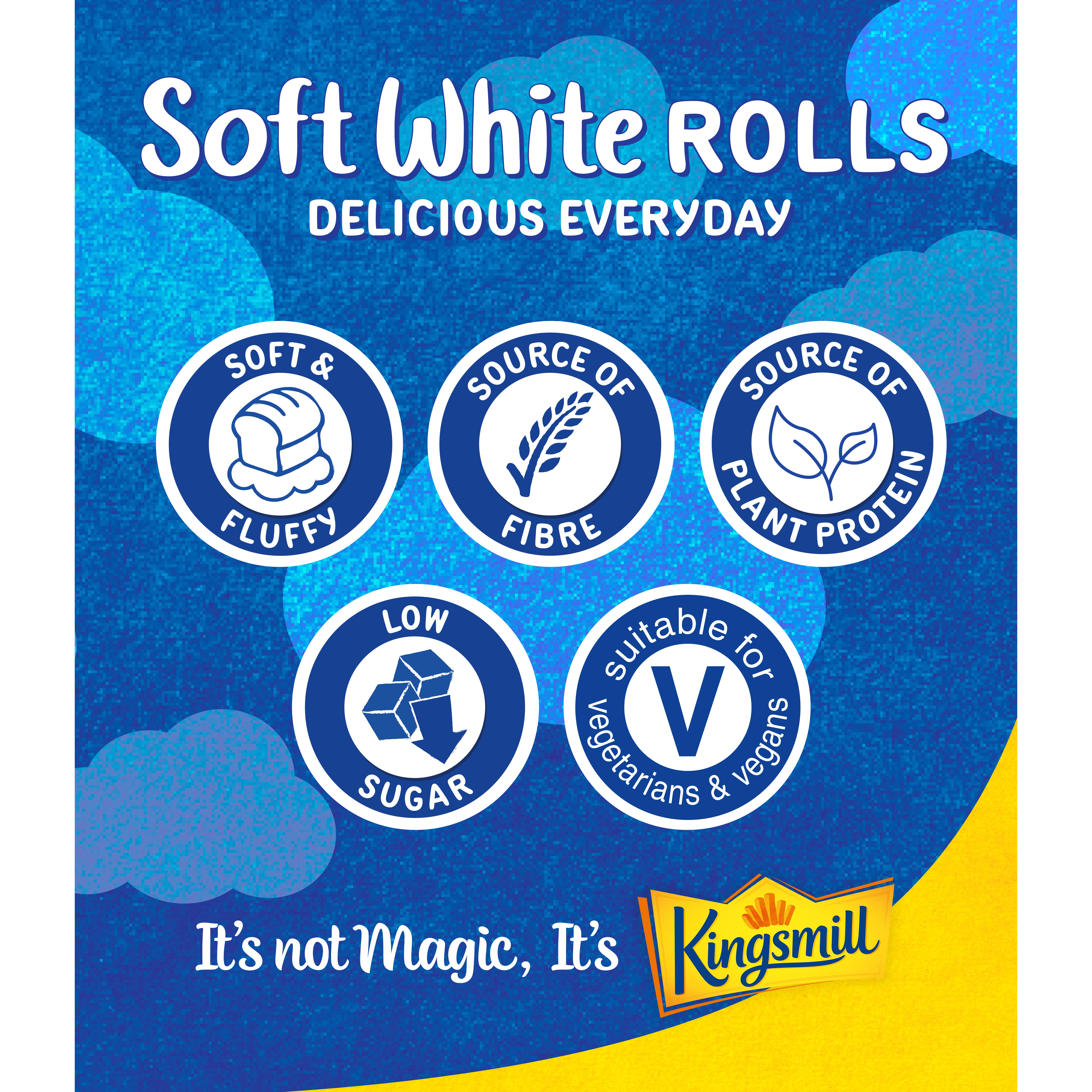 Kingsmill 6 x Soft White Large Rolls thumbnail 2
